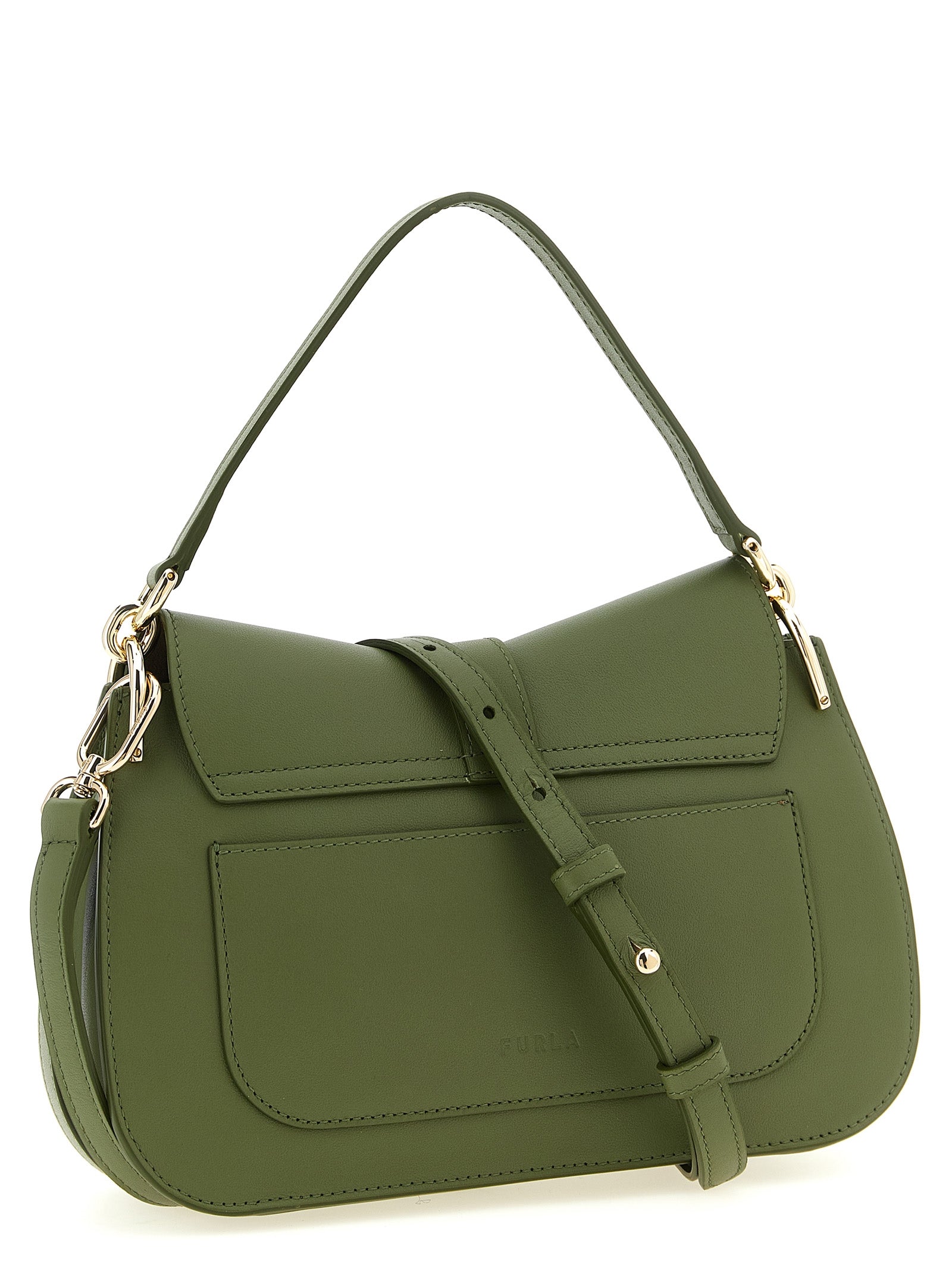Furla Green Flow M Shoulder Bag Calf Leather