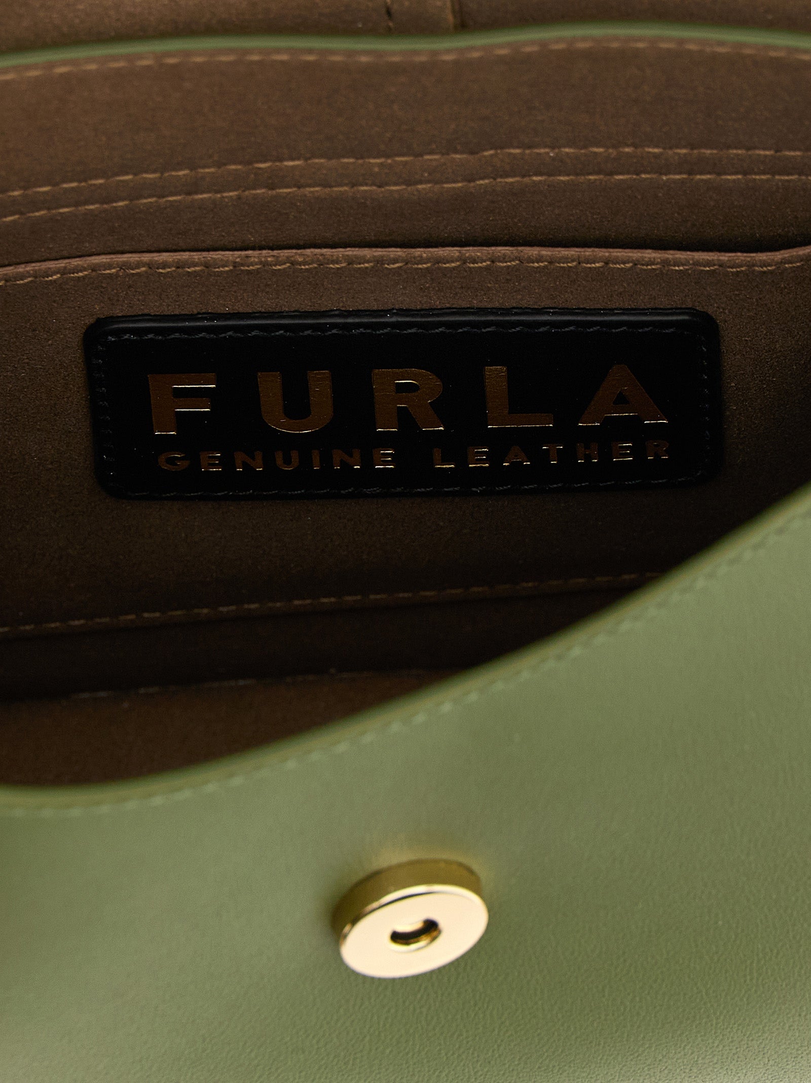 Furla Green Flow M Shoulder Bag Calf Leather