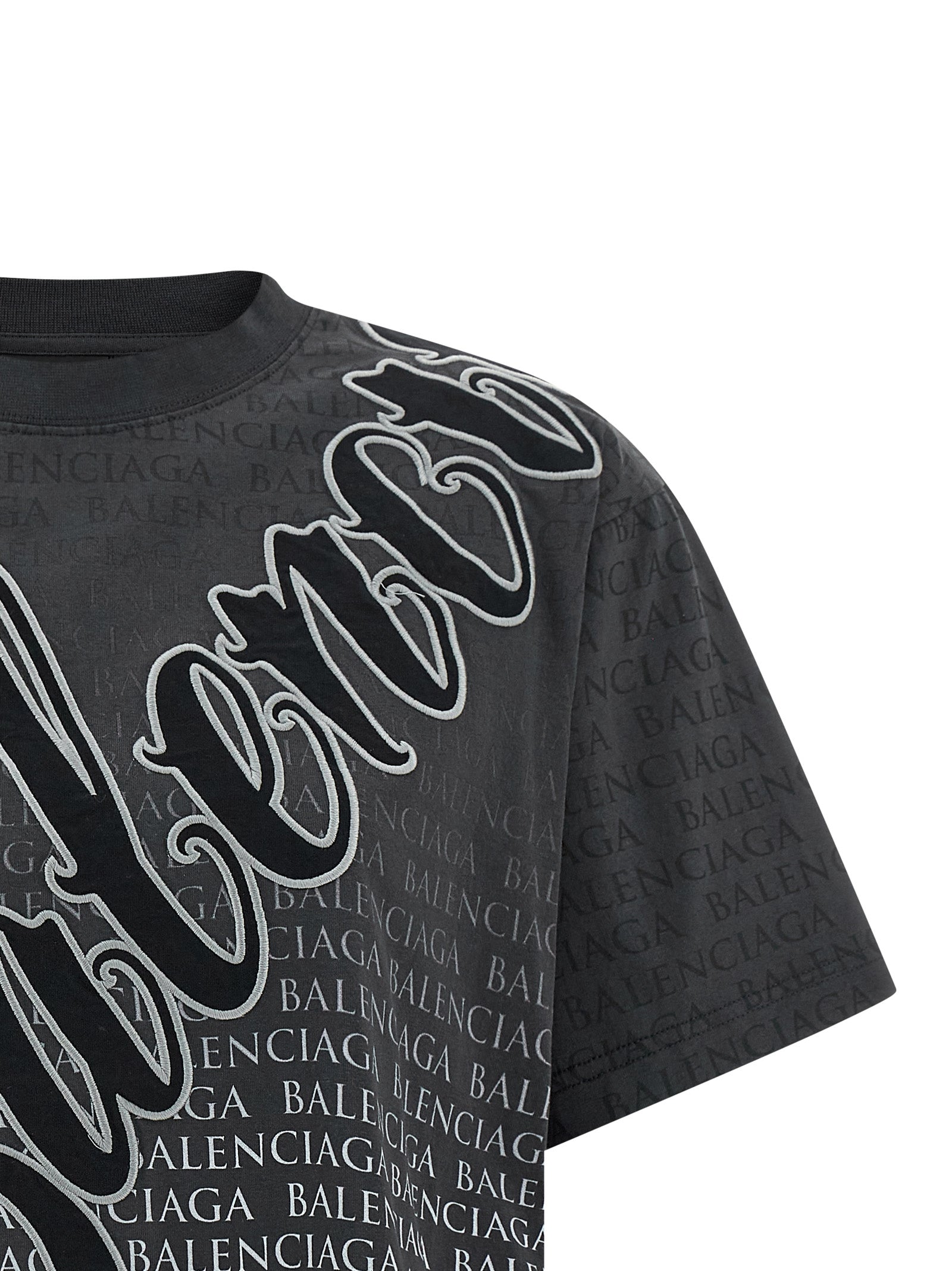 T-shirt Balenciaga en coton noir