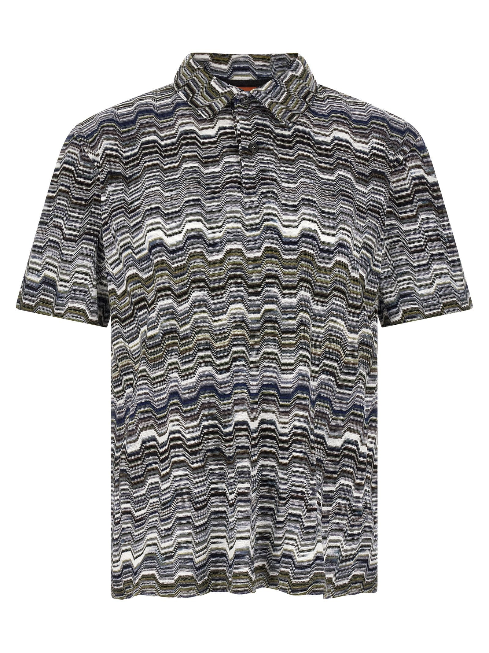 Bicolor Cotton Polo Shirt