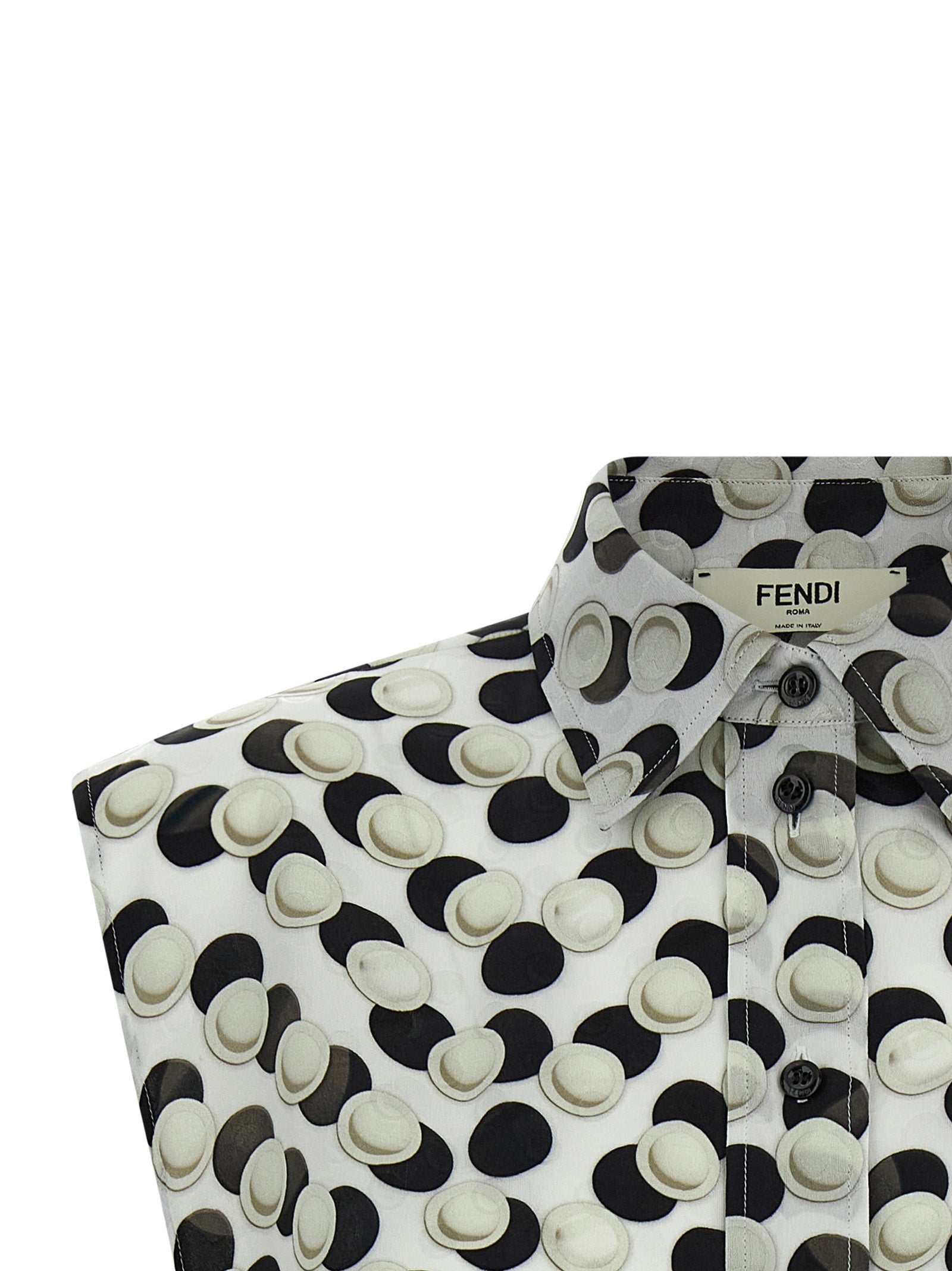 Chemise en soie à motif multicolore Fendi