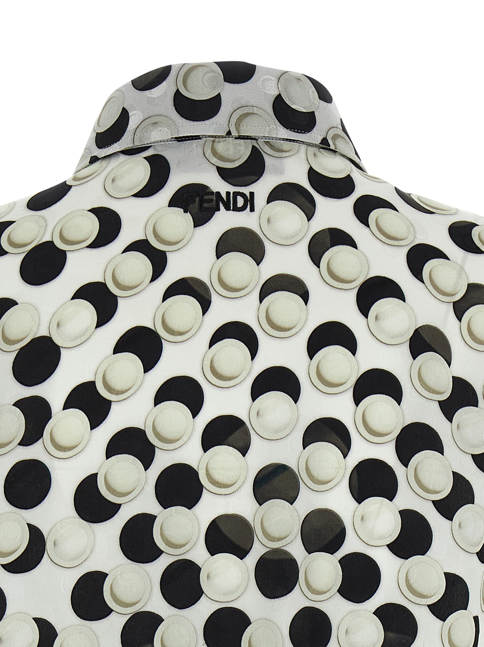 Chemise en soie à motif multicolore Fendi
