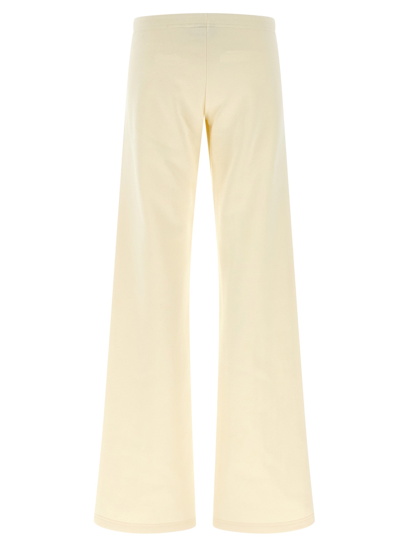 White Cotton Flared Pants