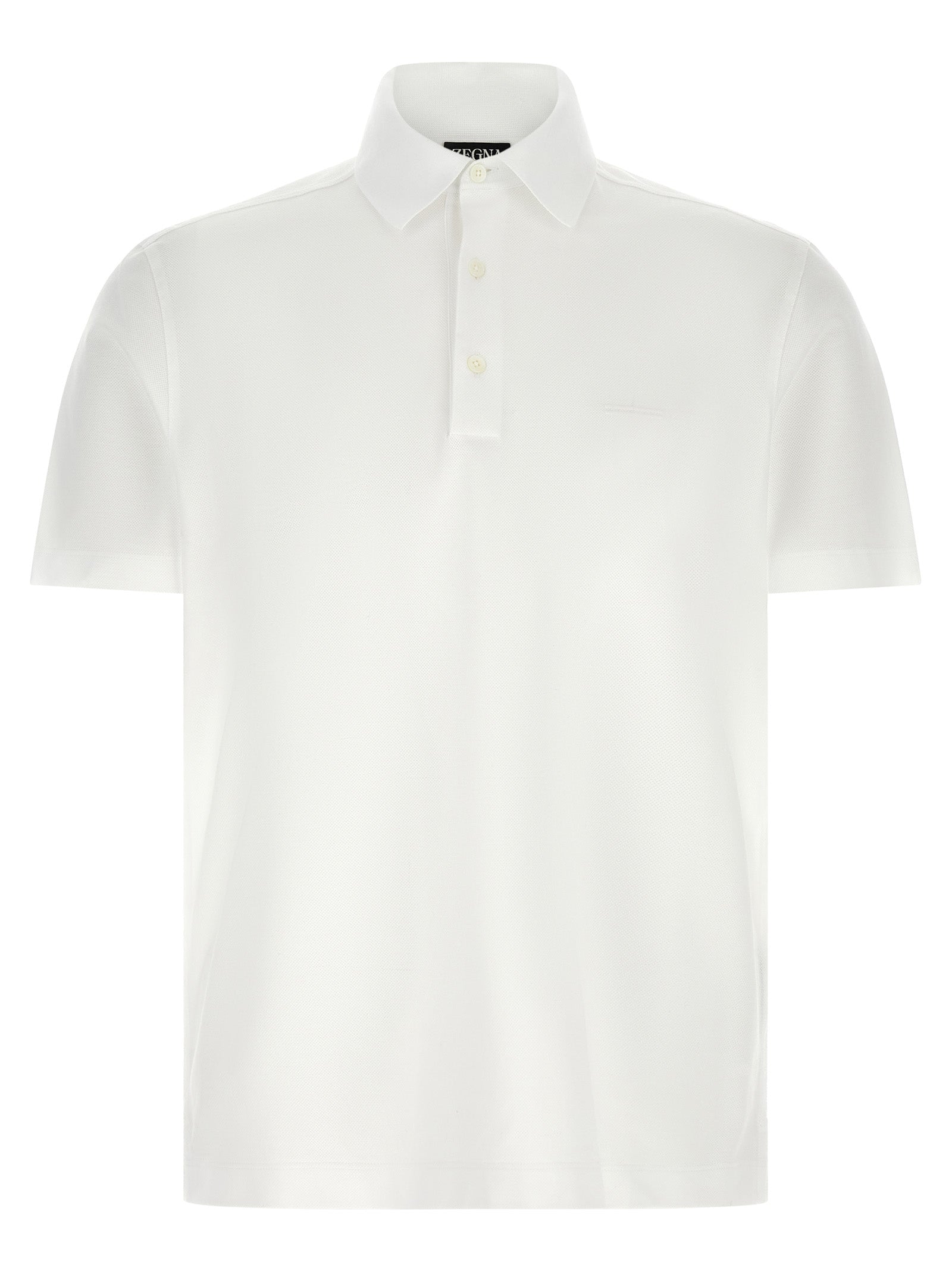 White Cotton Polo Shirt