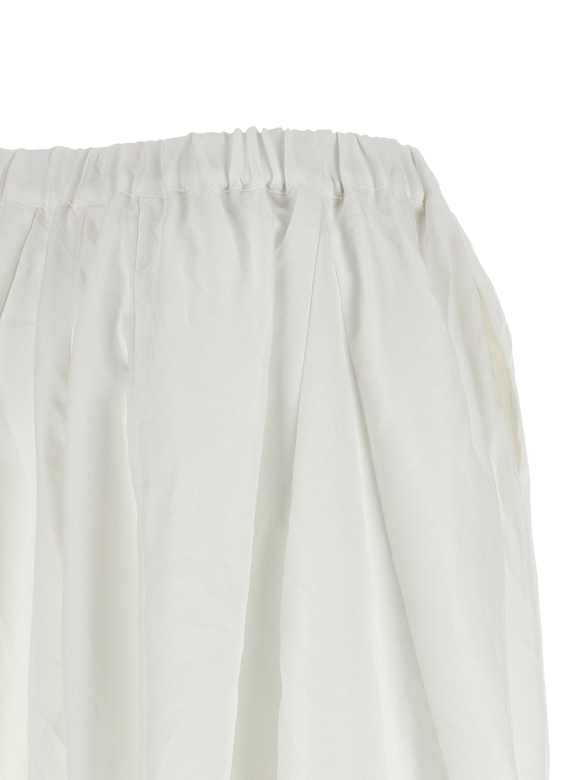Comme Des Garçons White Polyester Casual Pants