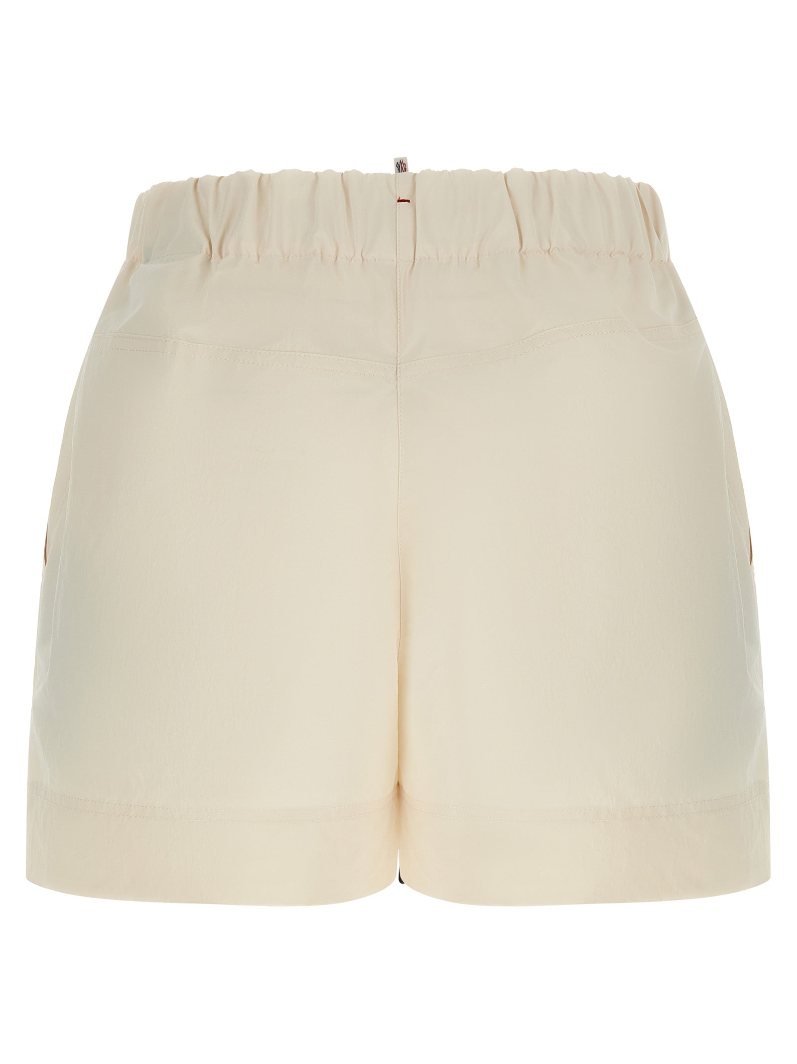 White Polyester Bermuda Shorts