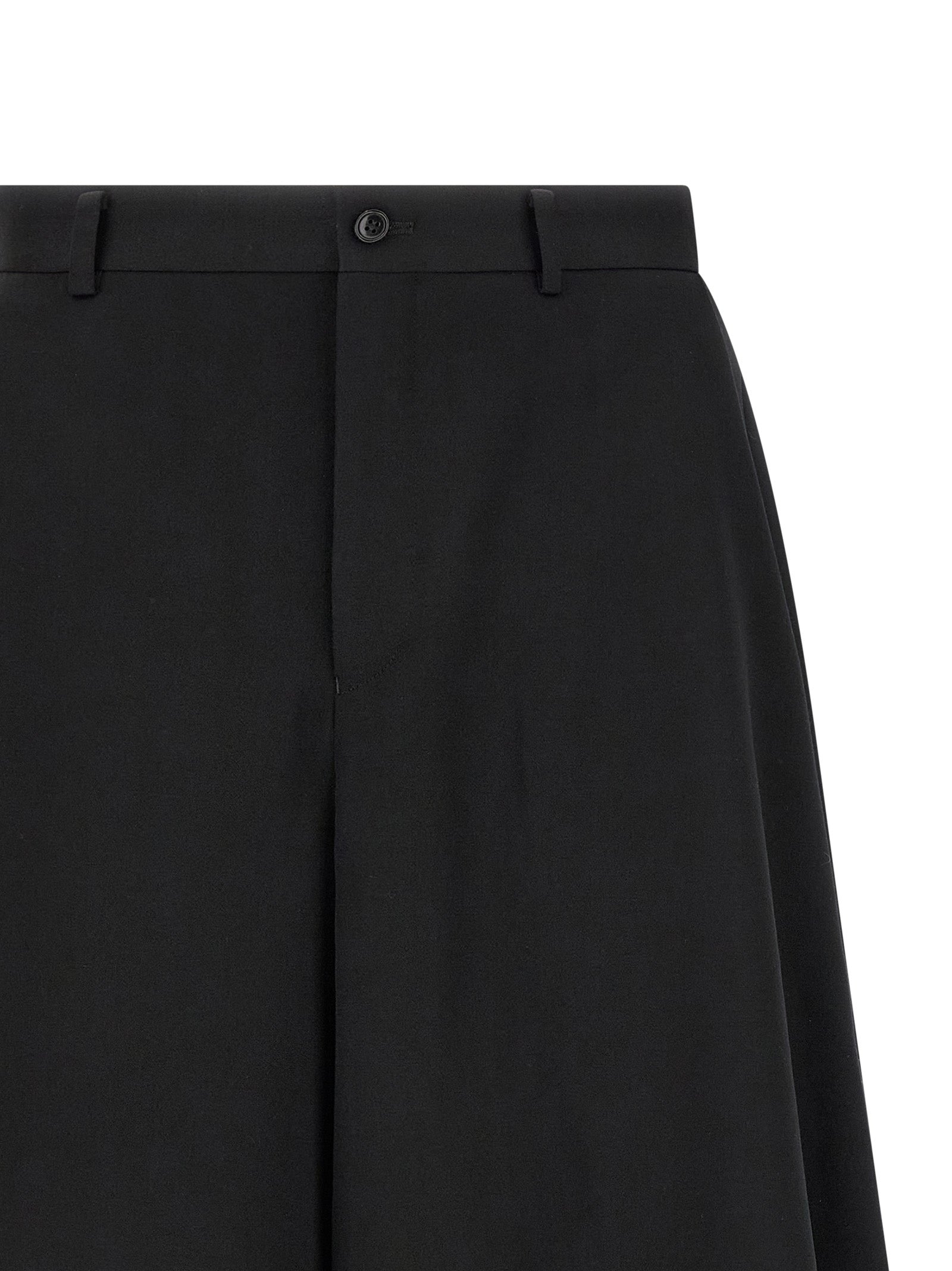 Black Wool Bermuda Shorts