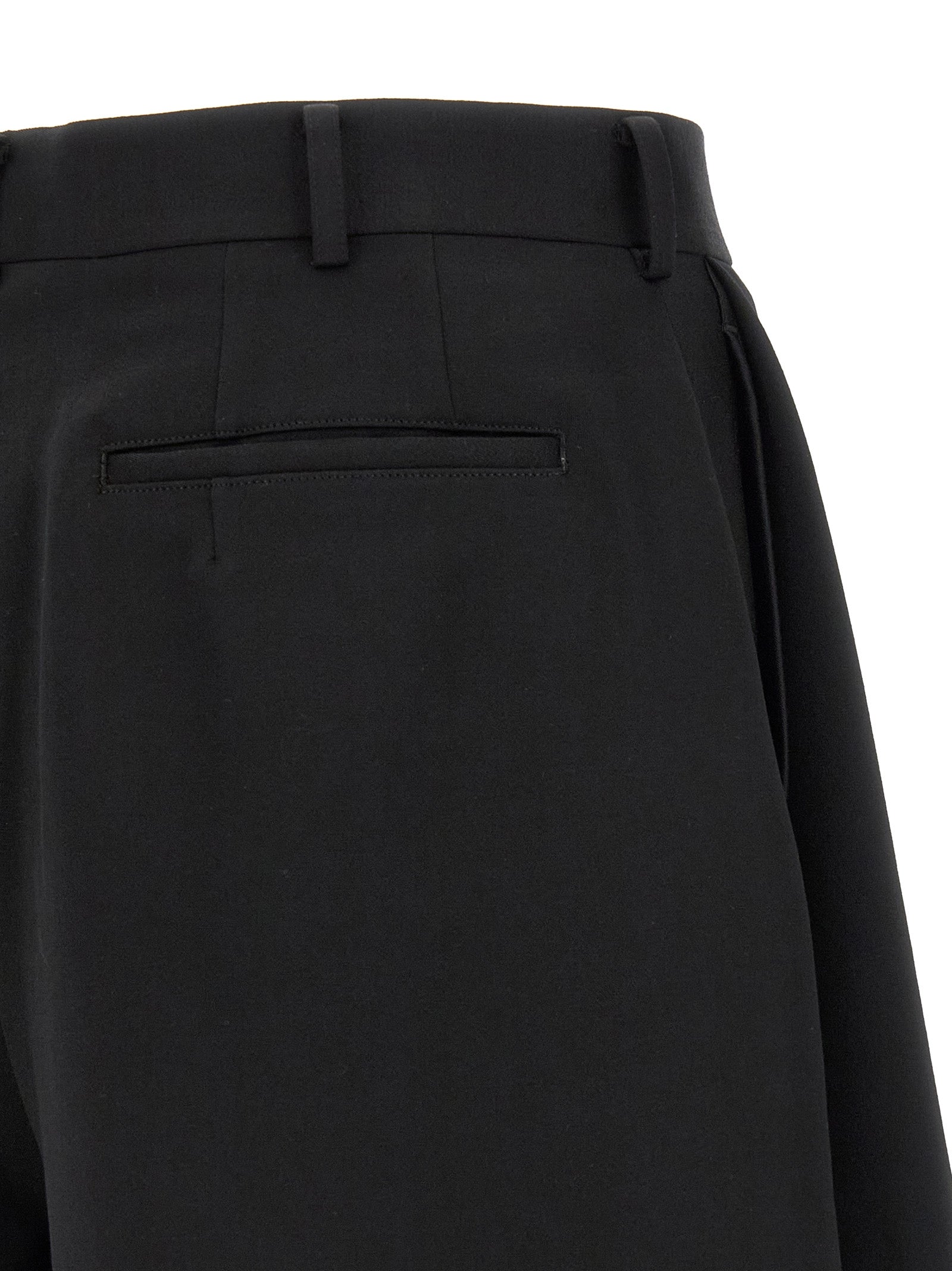 Black Wool Bermuda Shorts