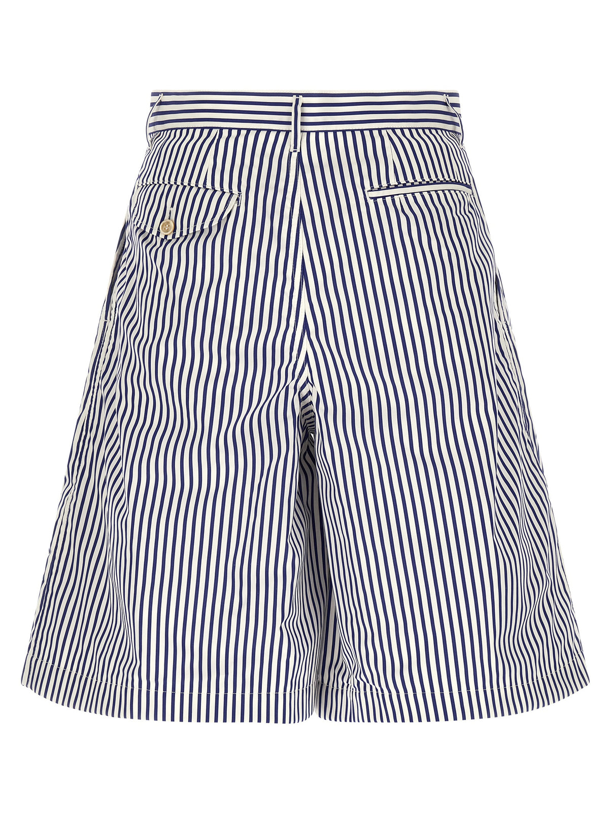 Comme Des Garçons Blue Cotton Bermuda Shorts