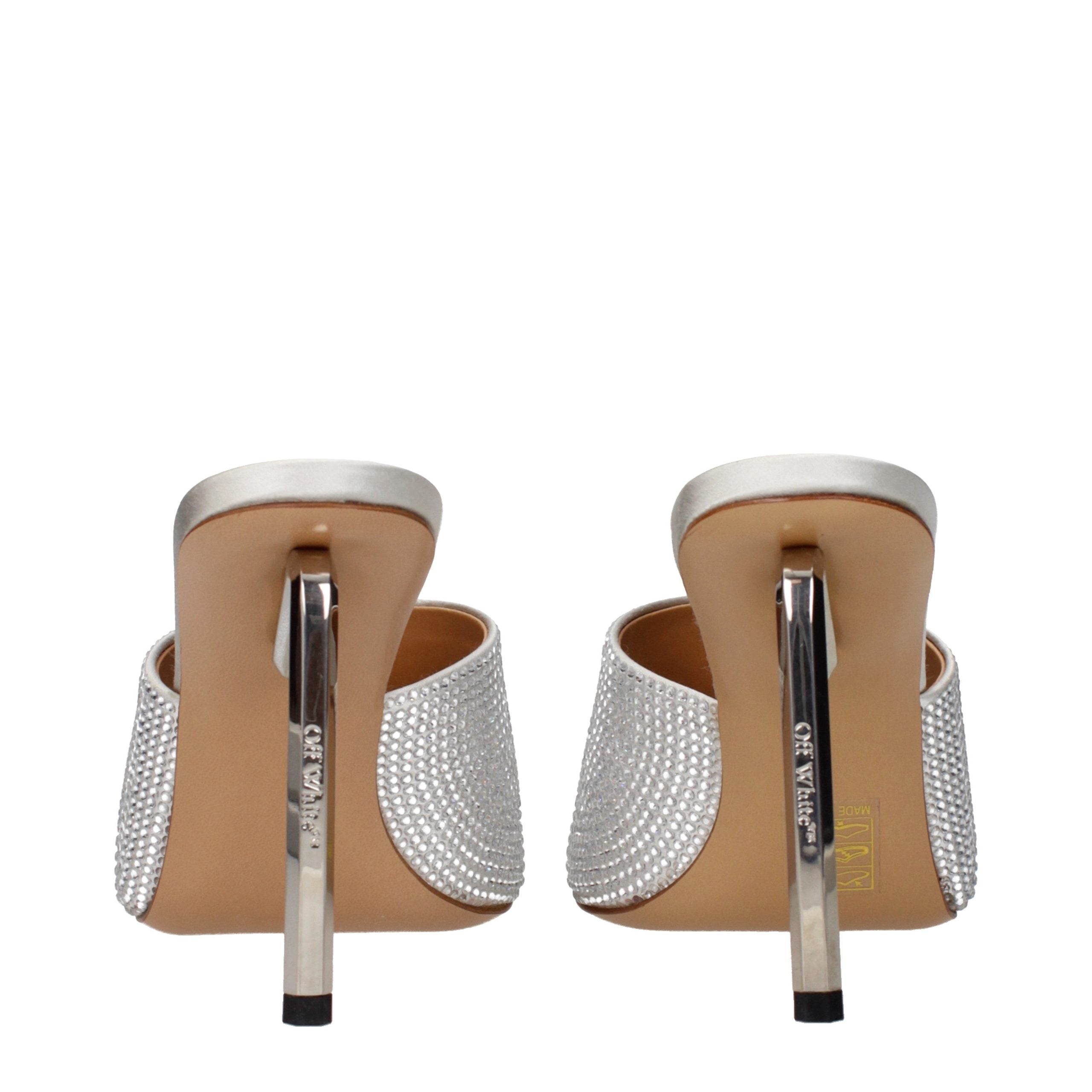 Graue Satin-Stiletto-Heel-Sandalen