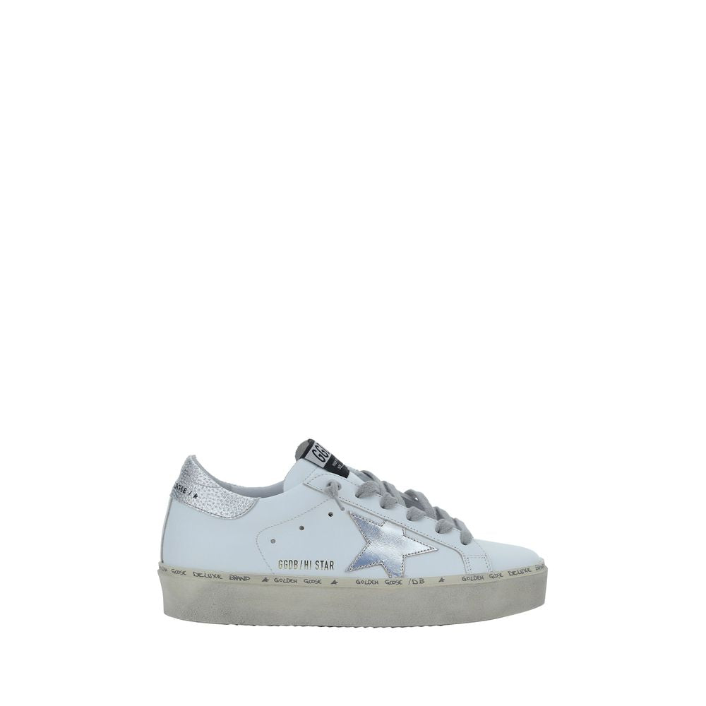 Golden Goose White Calf Leather Low Top Sneakers