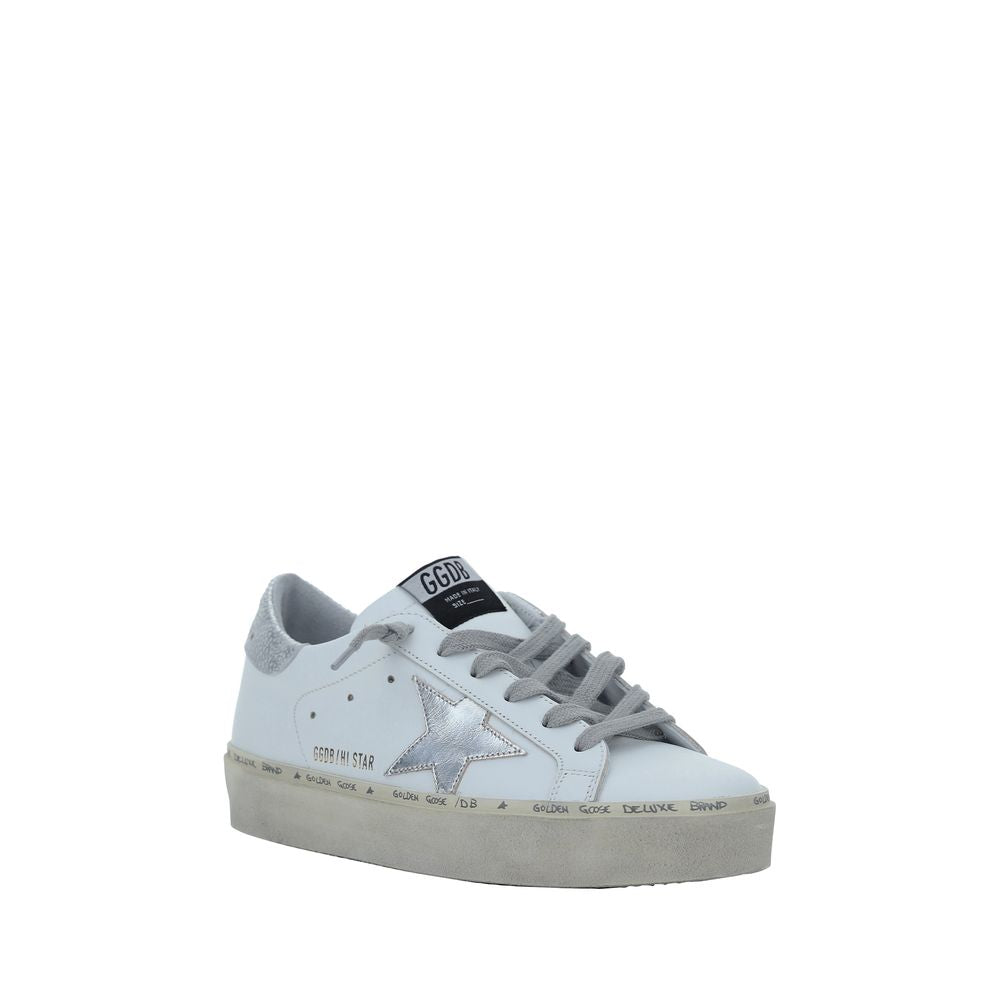 Golden Goose White Calf Leather Low Top Sneakers