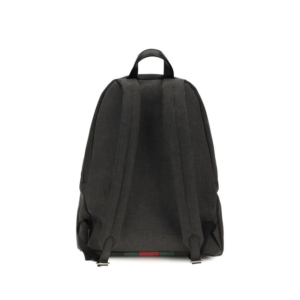 Schwarzer Stoffrucksack