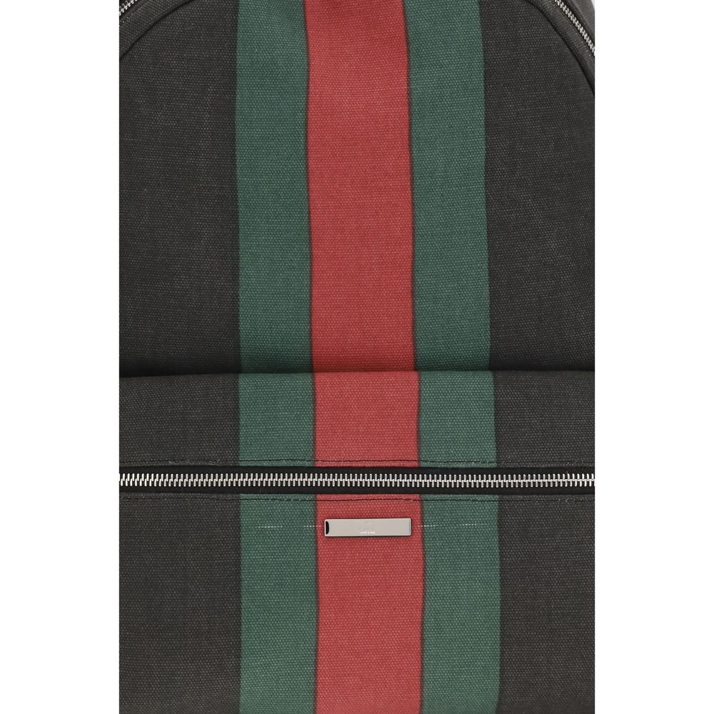 Black Synthetic Gucci Backpack with Web Detail
