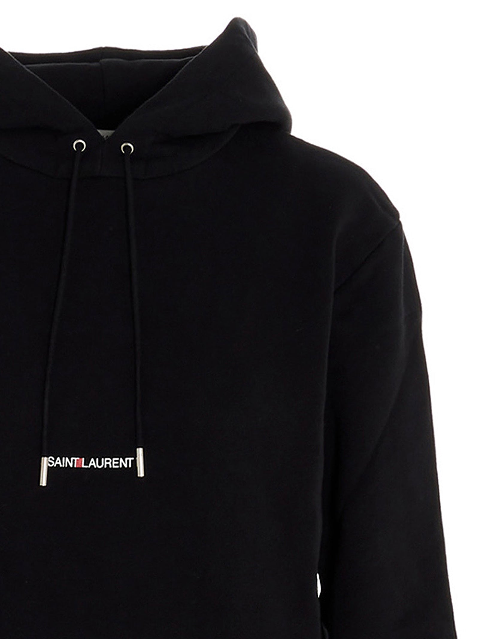 Sweat-shirt en coton noir Saint Laurent