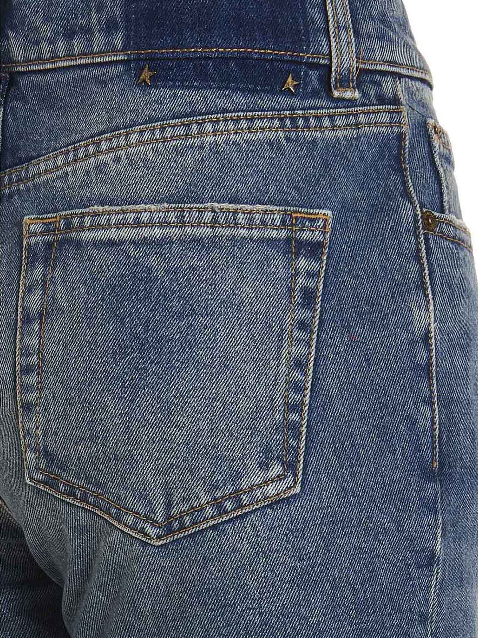 Jean évasé Golden Goose en coton bleu