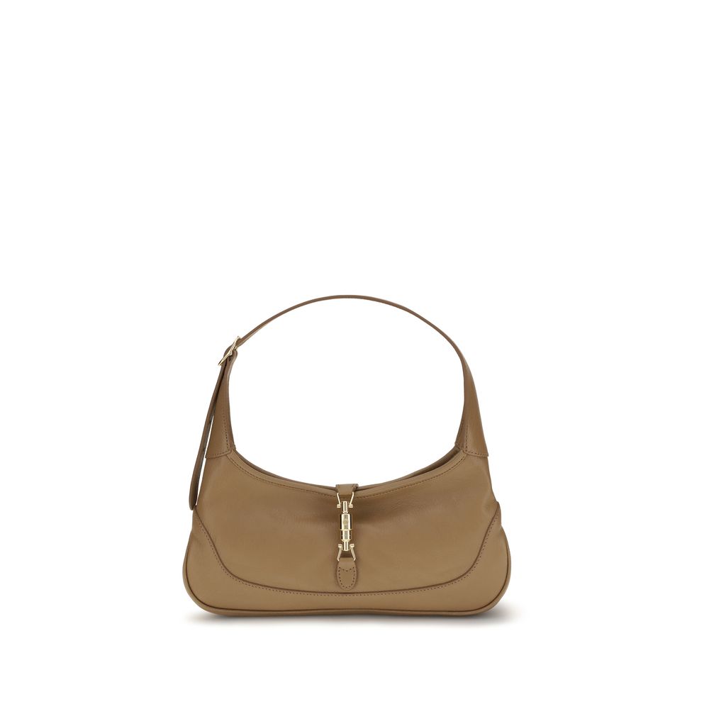 Beige Leder Jackie Slim Schultertasche