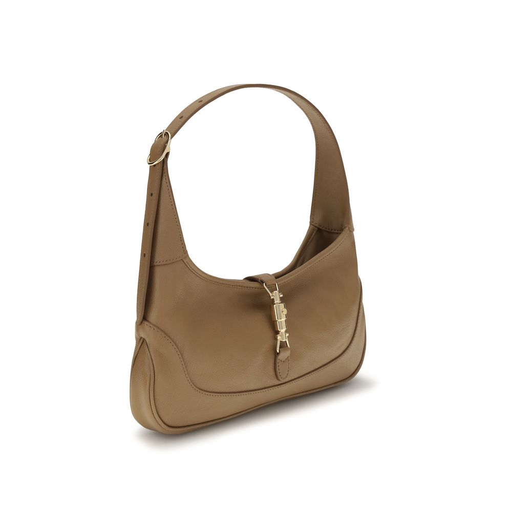 Beige Leder Jackie Slim Schultertasche