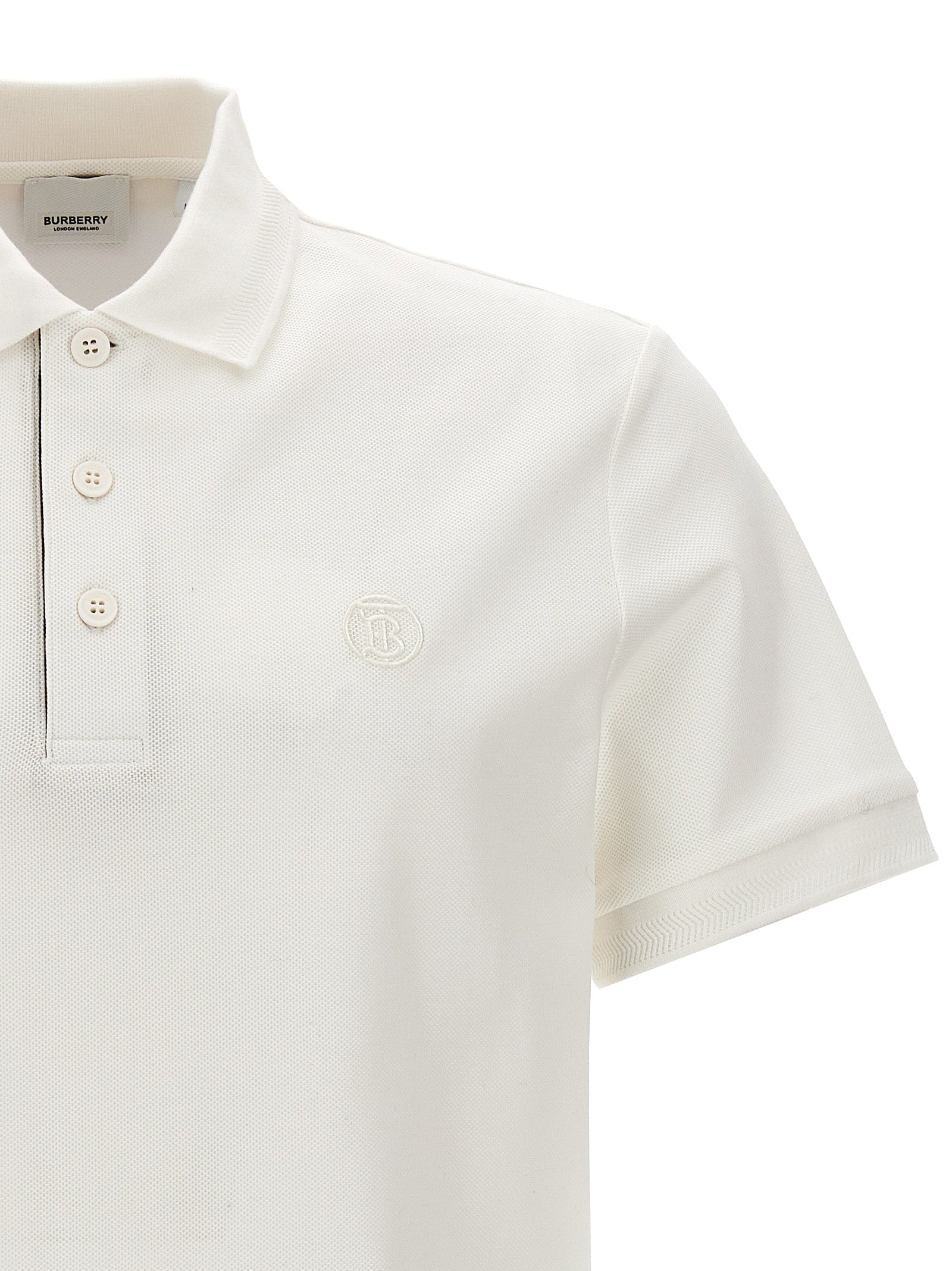 Polo Burberry en coton blanc