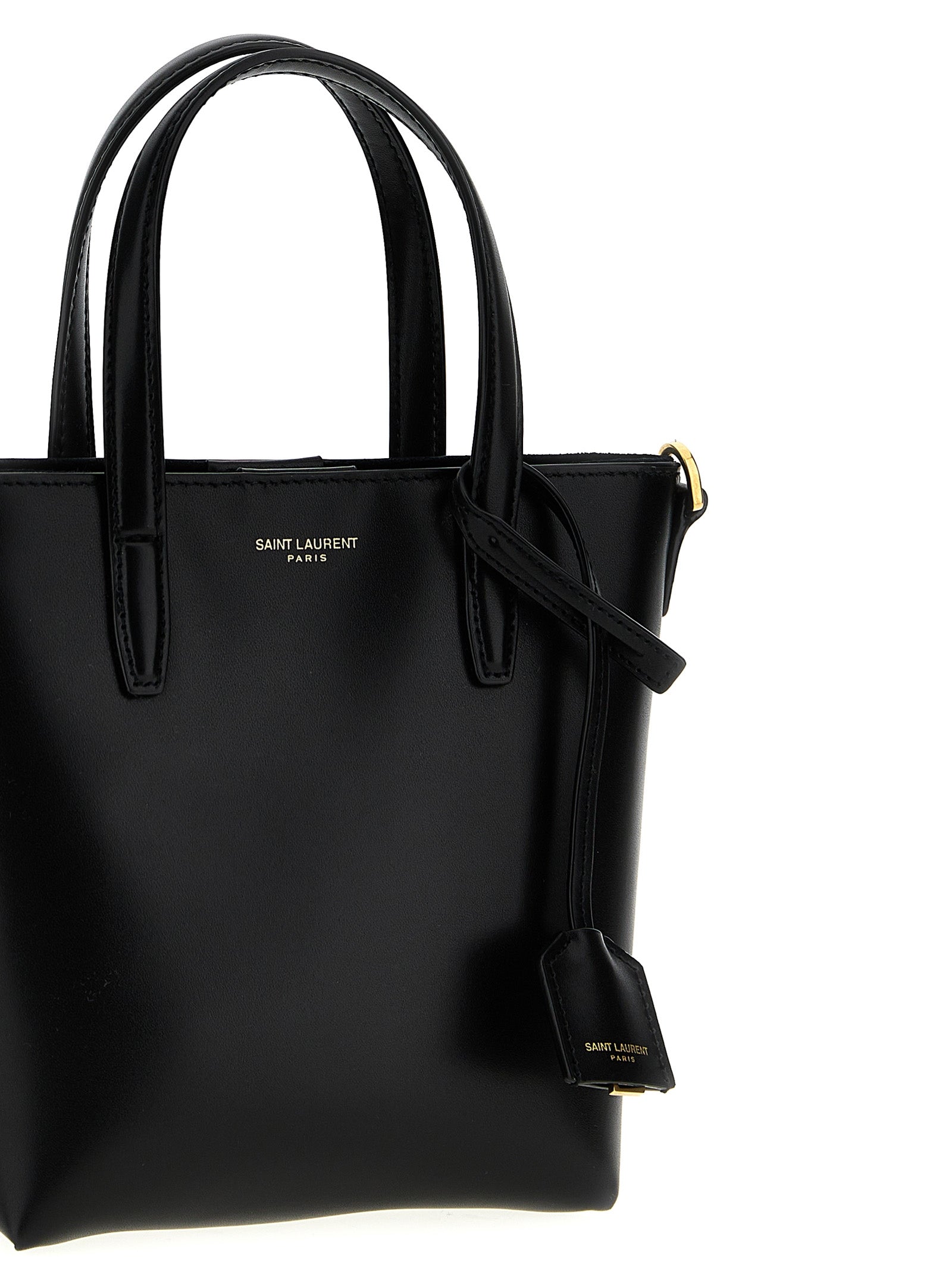 Saint Laurent Black Calfskin Tote Bag