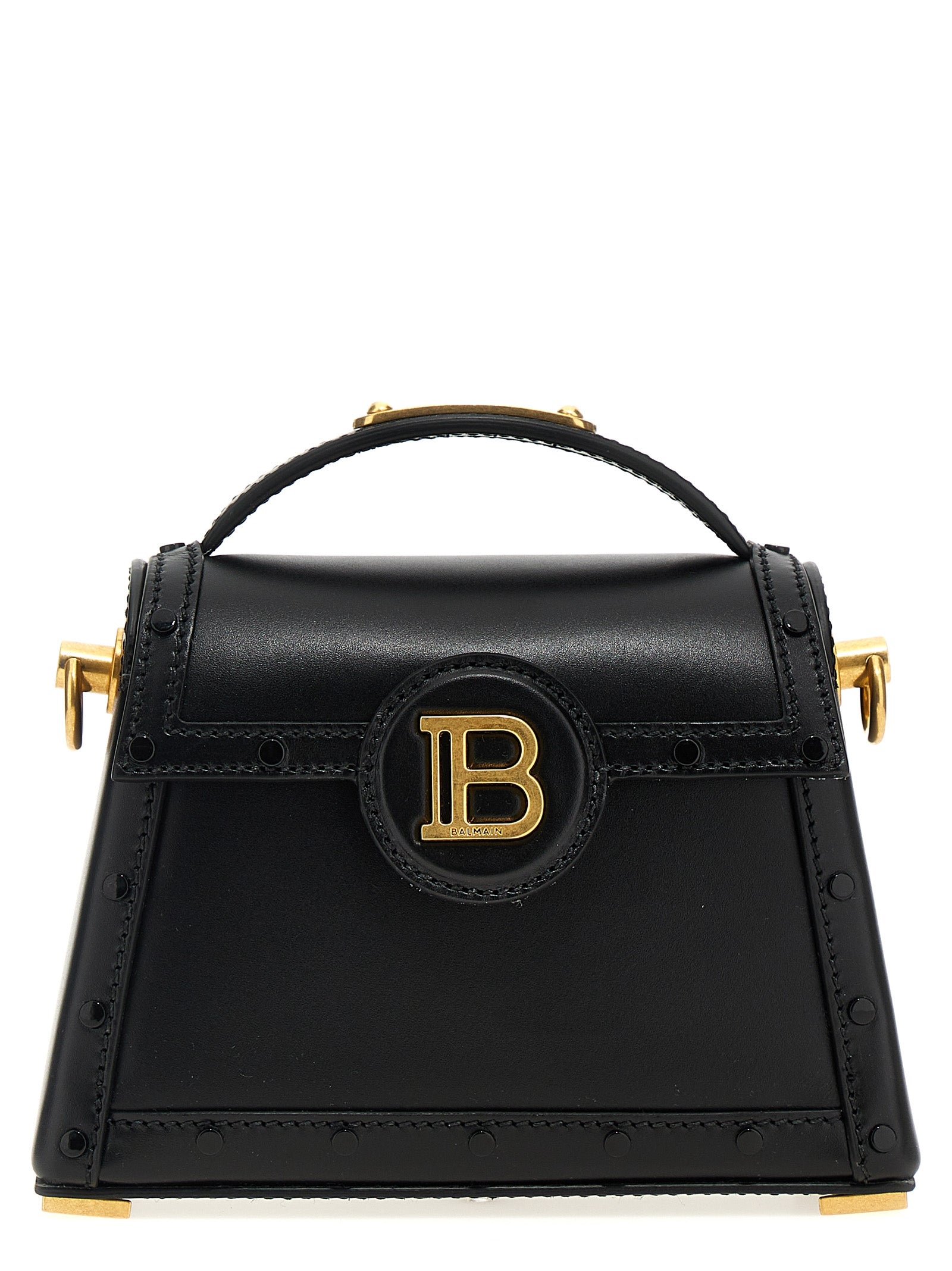 Balmain Black B-Buzz Dynasty Calf Leather Handbag