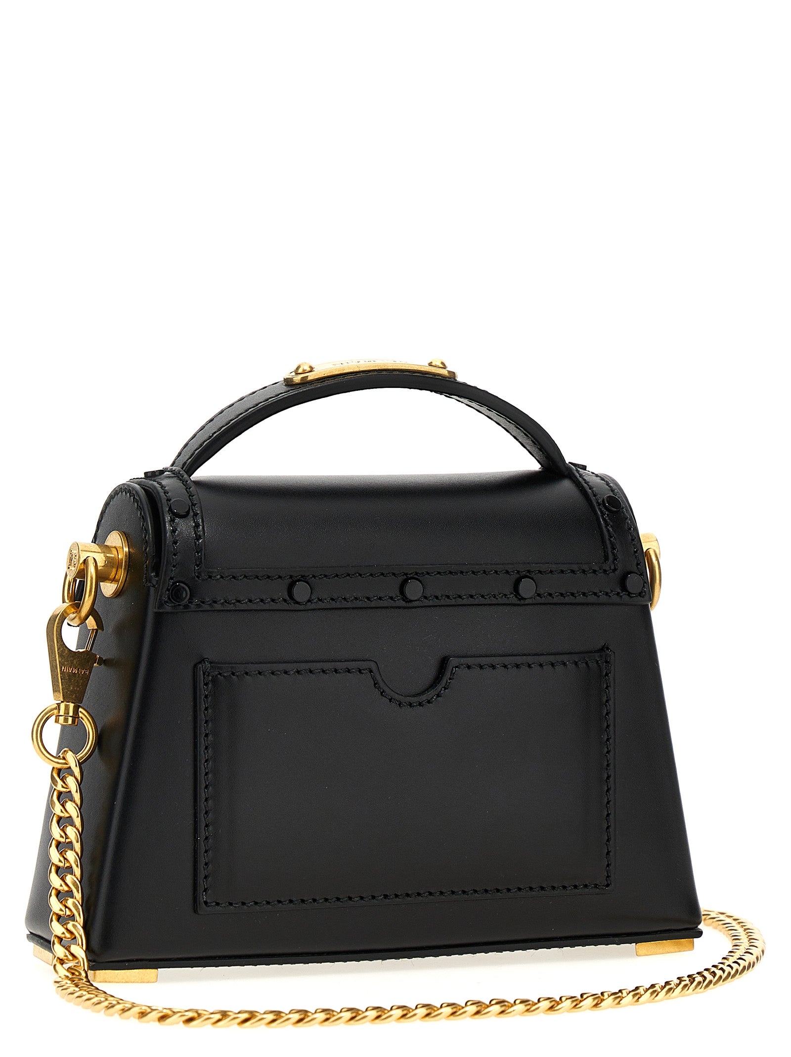 Balmain Black B-Buzz Dynasty Calf Leather Handbag
