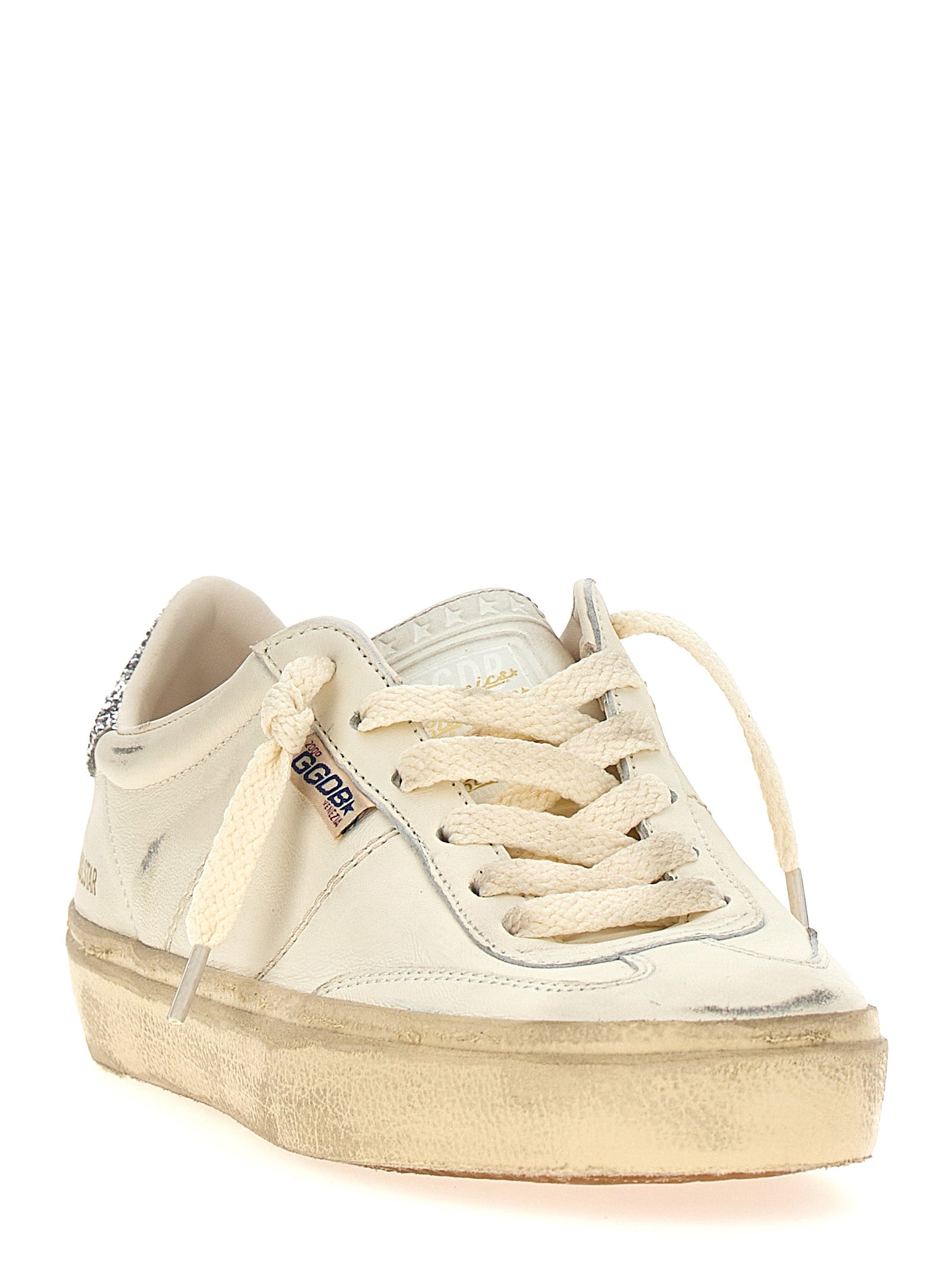 Golden Goose White Soul Star Lambskin Low Top Sneakers