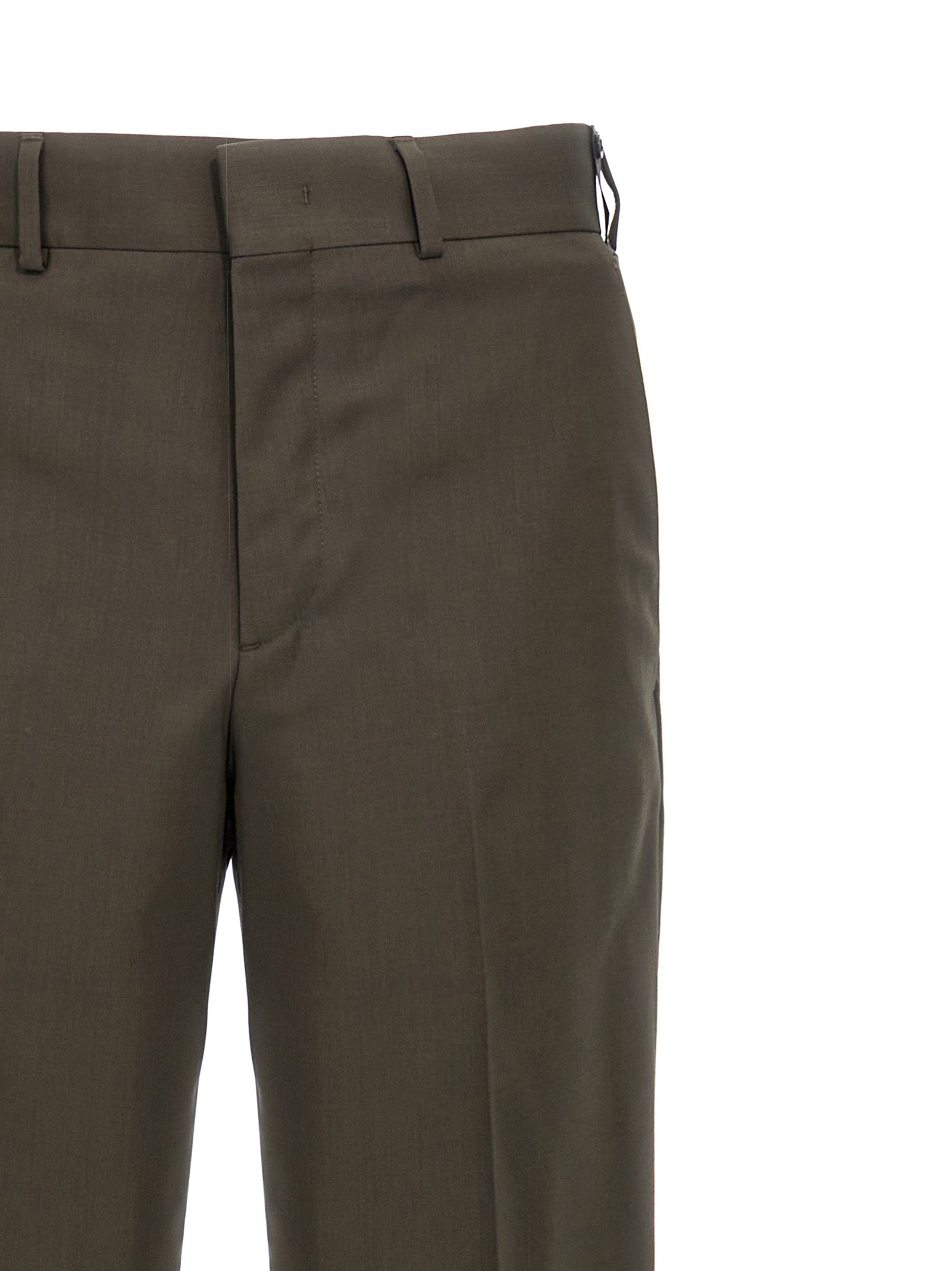 Fendi Green Wool Dress Pants