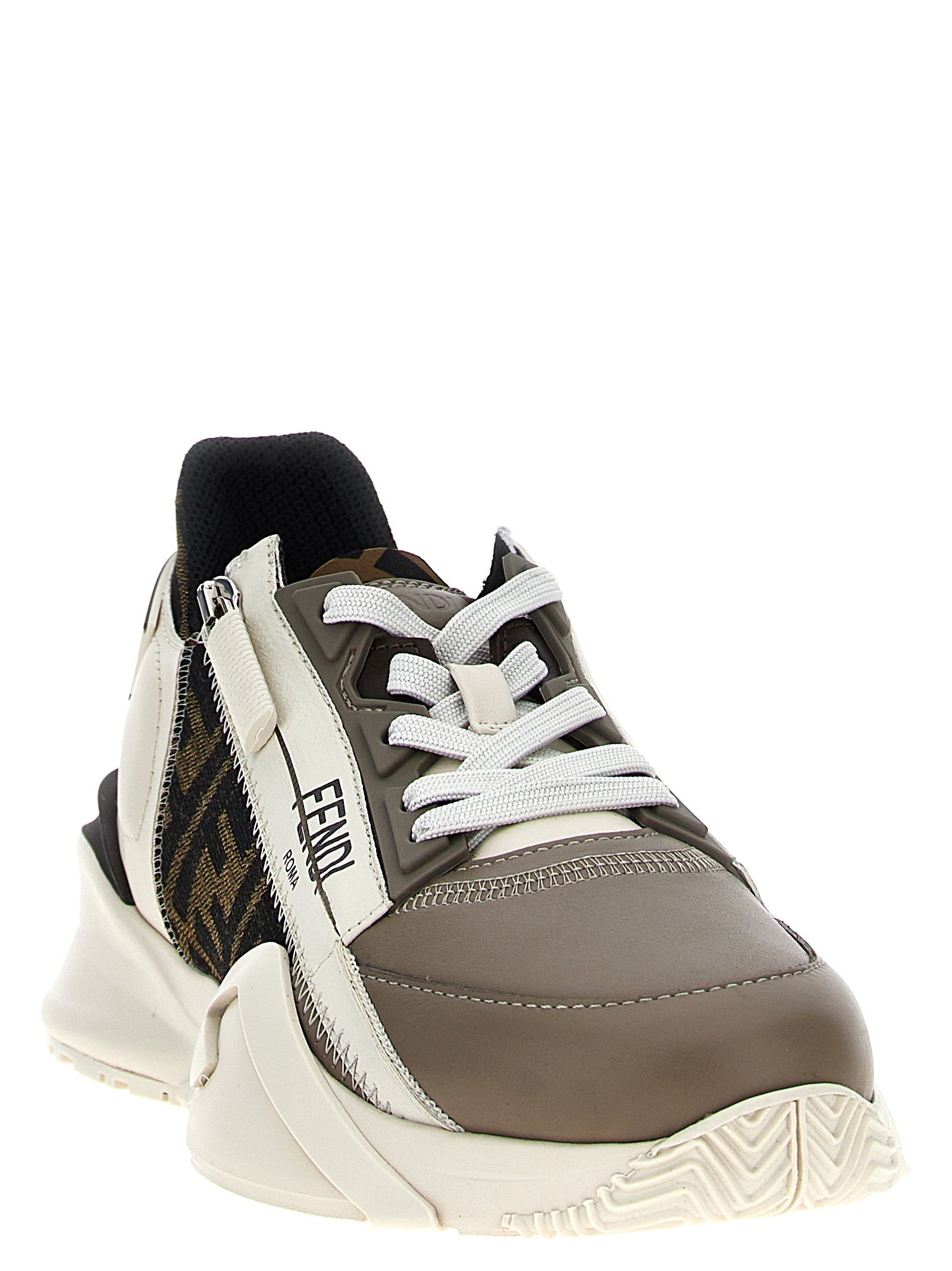 Fendi Multicolor Calf Leather Athletic Sneakers