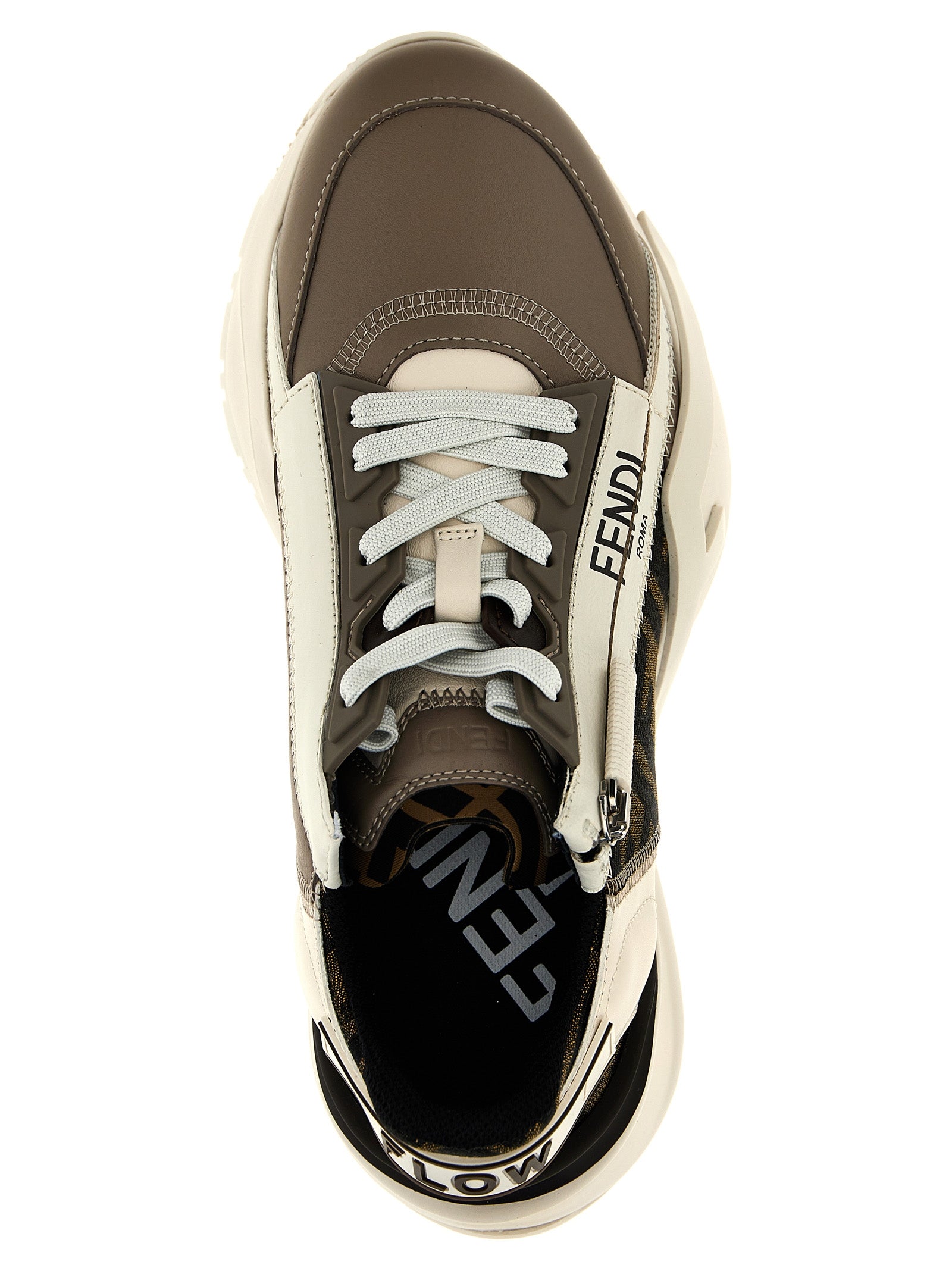 Fendi Multicolor Calf Leather Athletic Sneakers