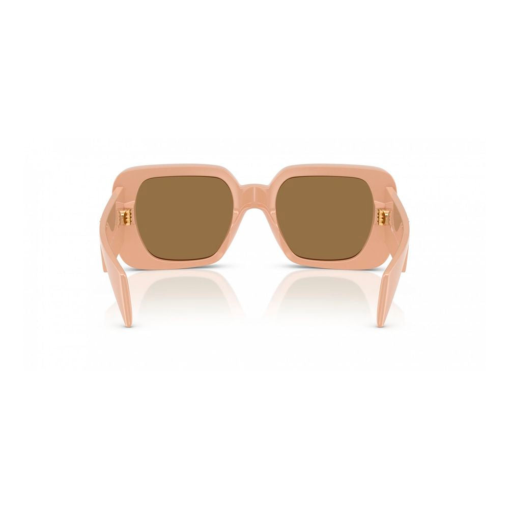 Pink Synthetic Sunglasses with Gold Accents