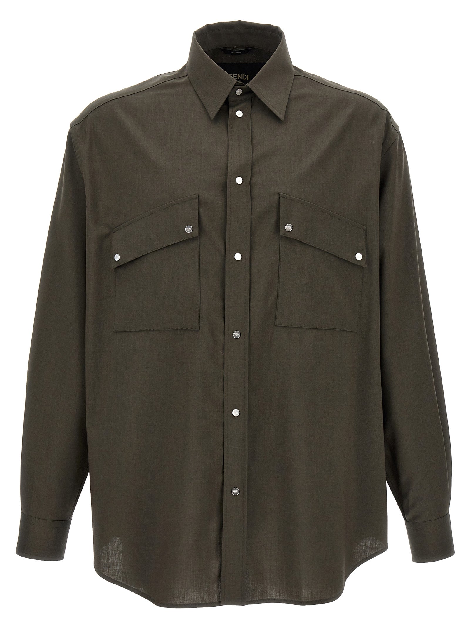 Fendi Green Wool Blouse