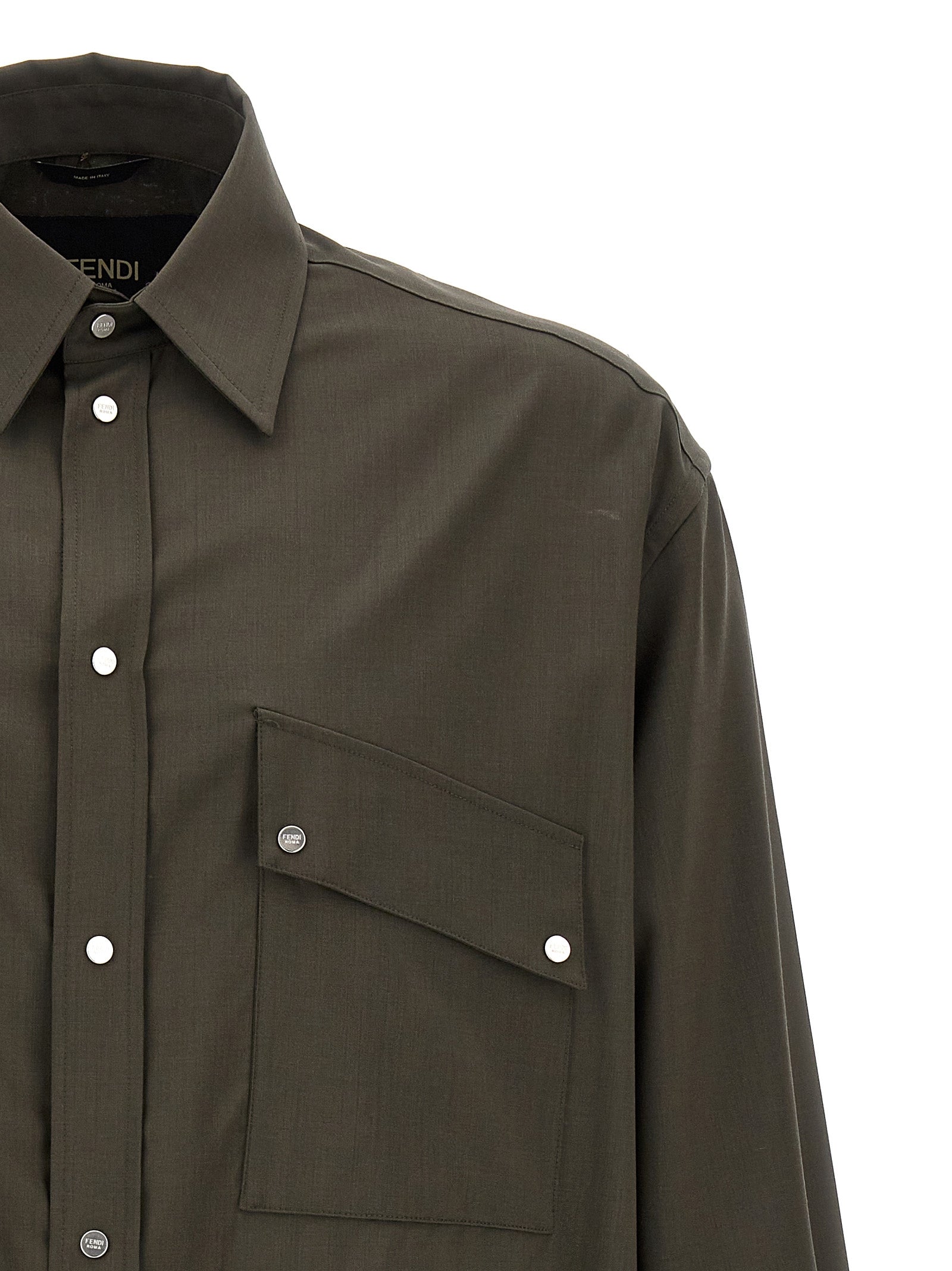 Fendi Green Wool Blouse