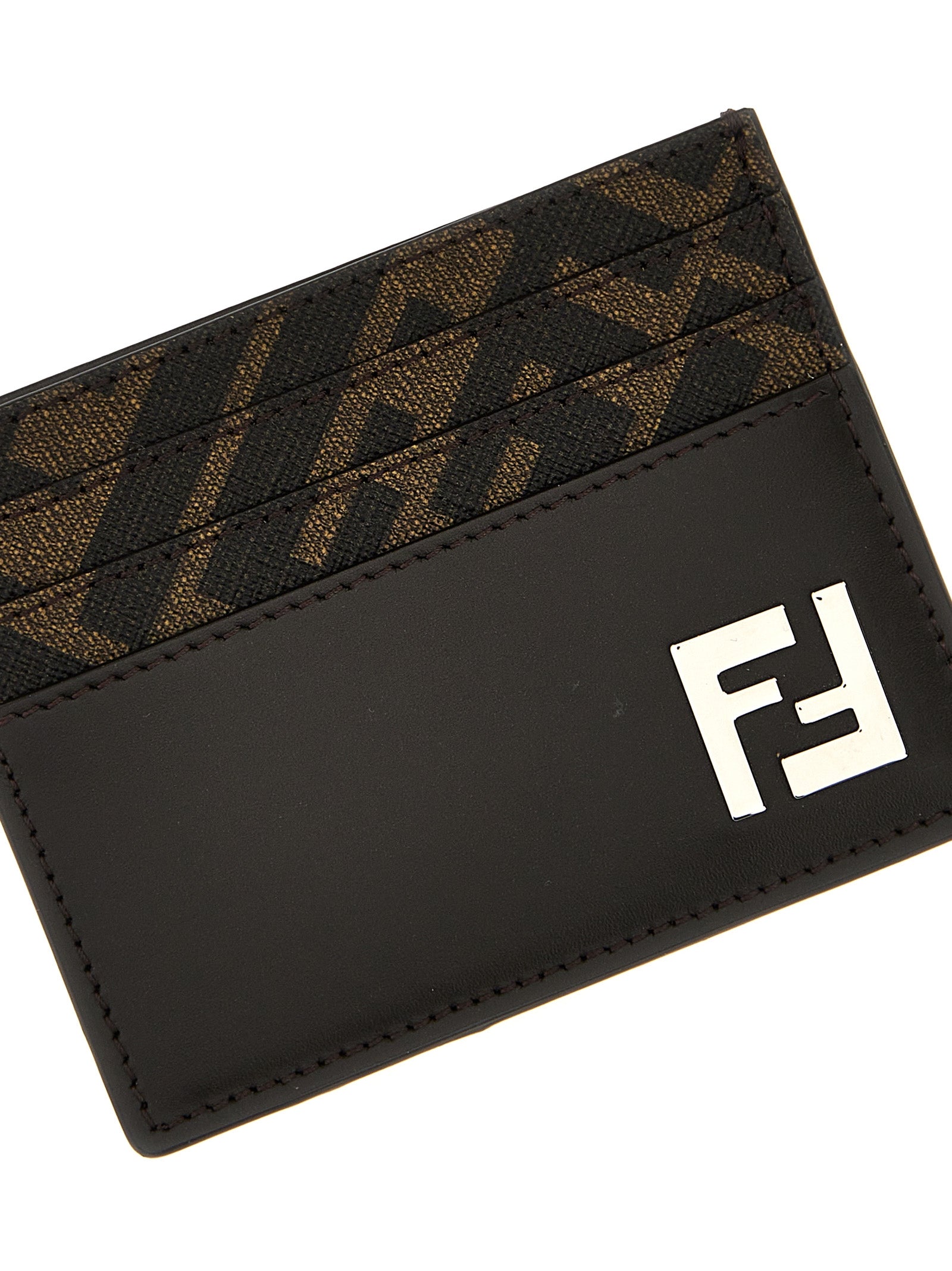 Fendi Brown Calf Leather Cardholder