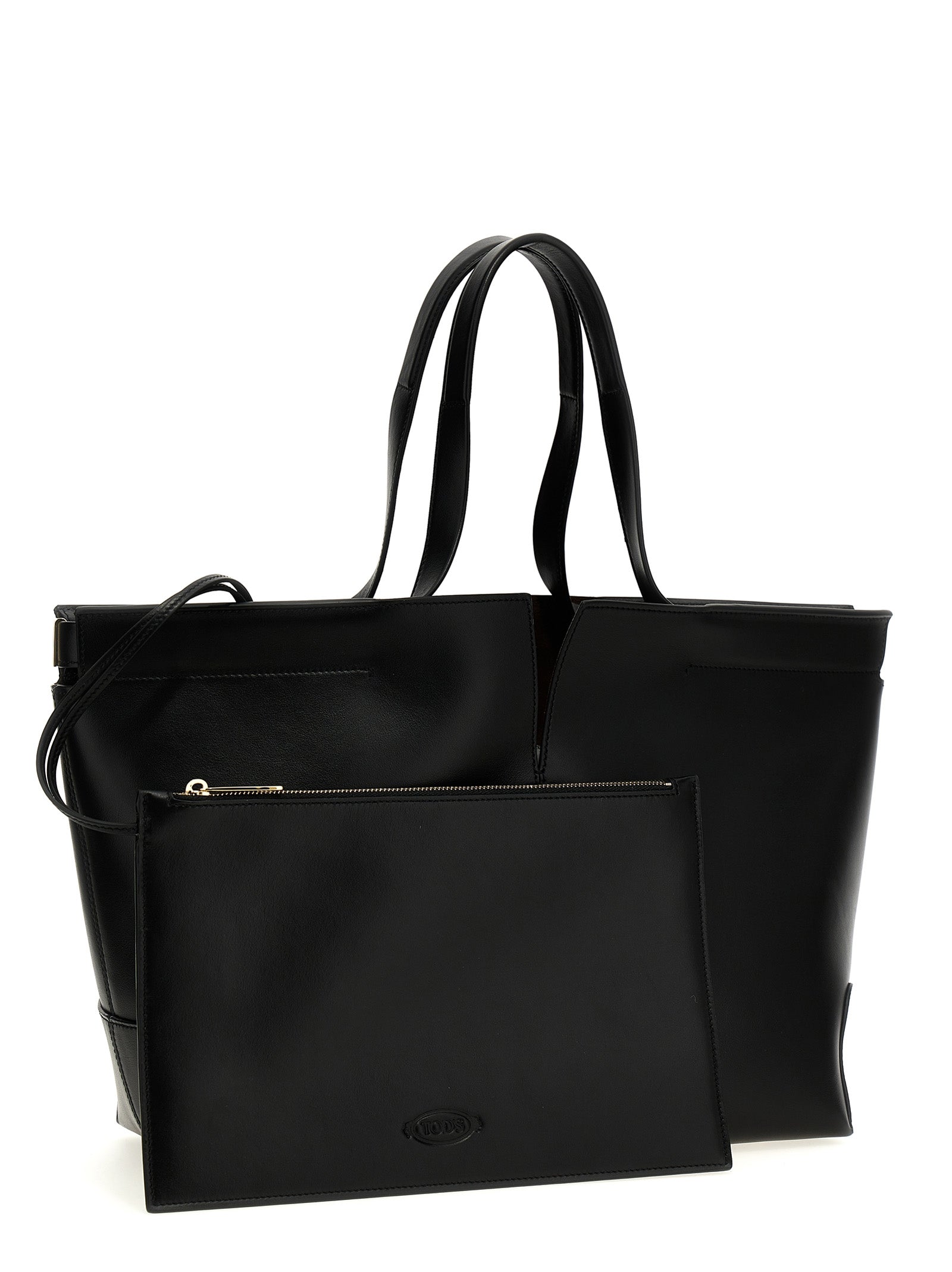 Tod’s Black Di Bag Folio Tote Leather