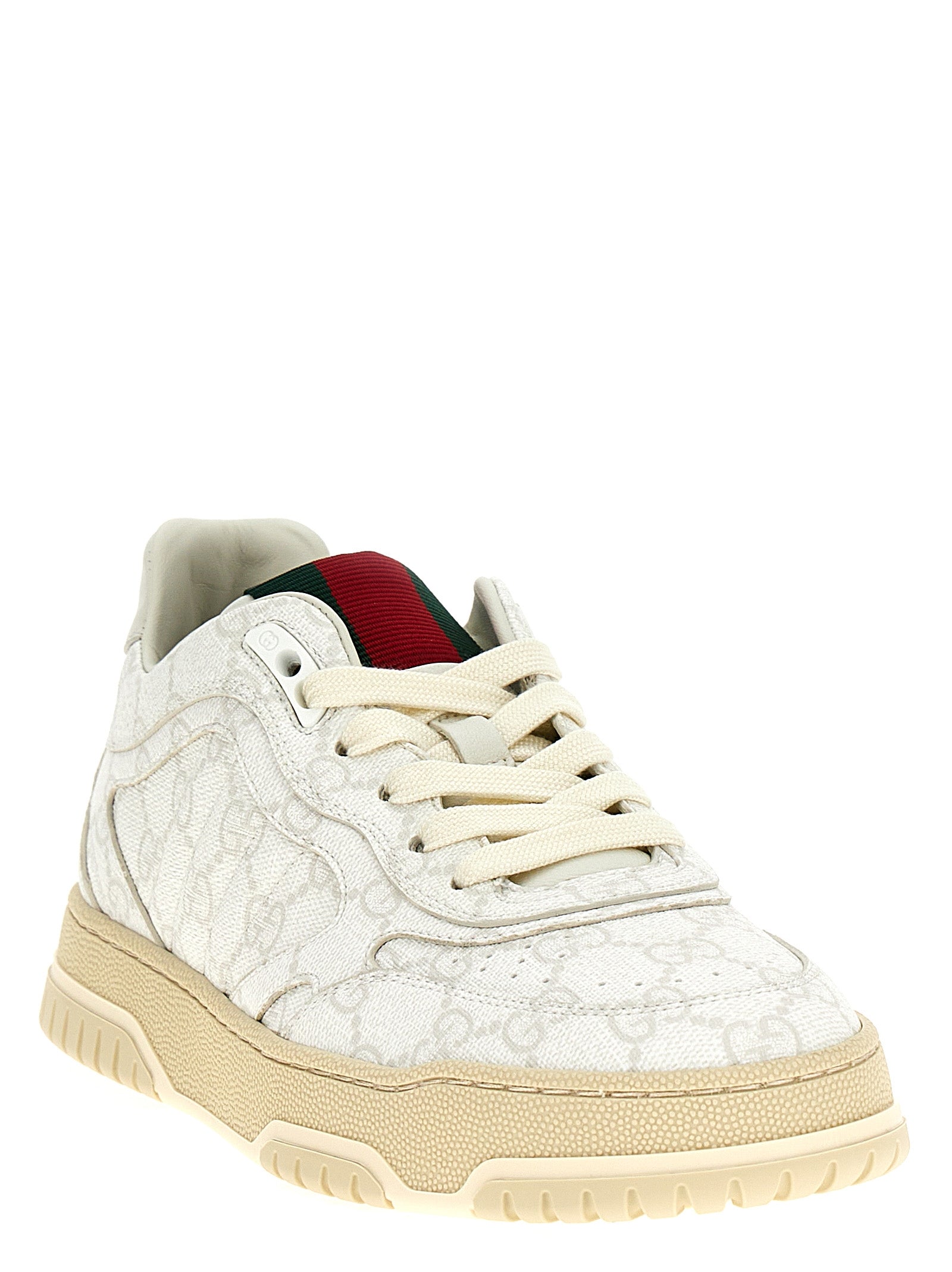 Gucci White Re-Web Synthetic Sneakers