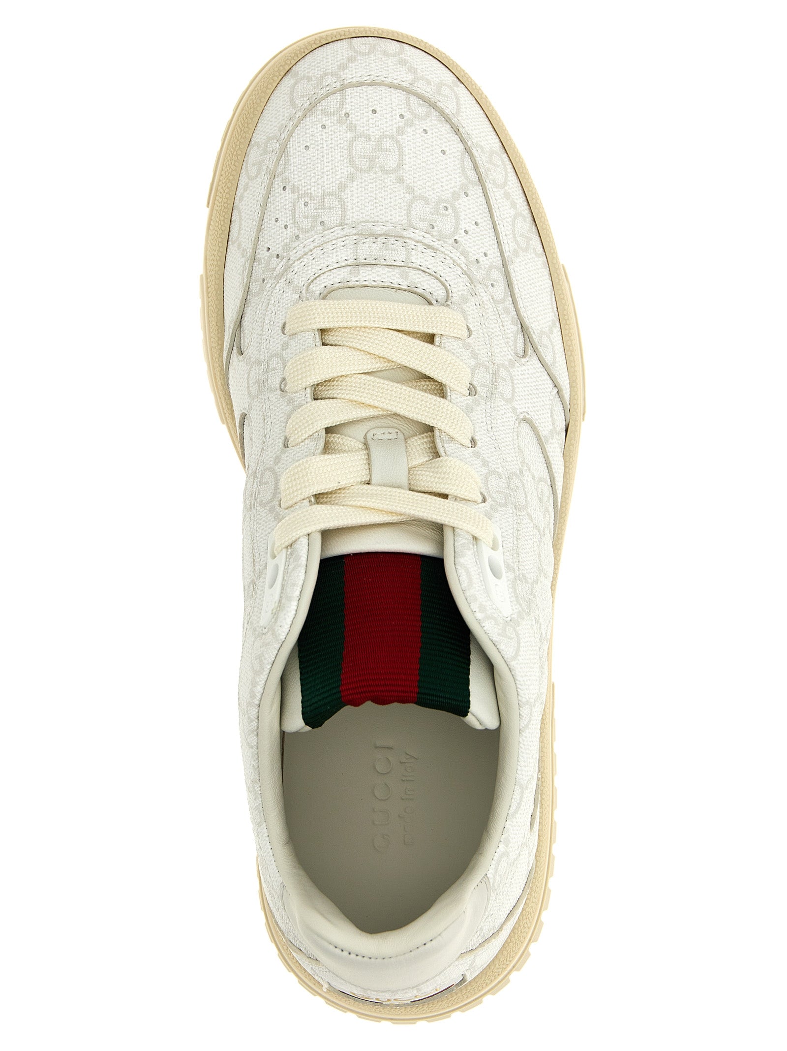 Gucci White Re-Web Synthetic Sneakers