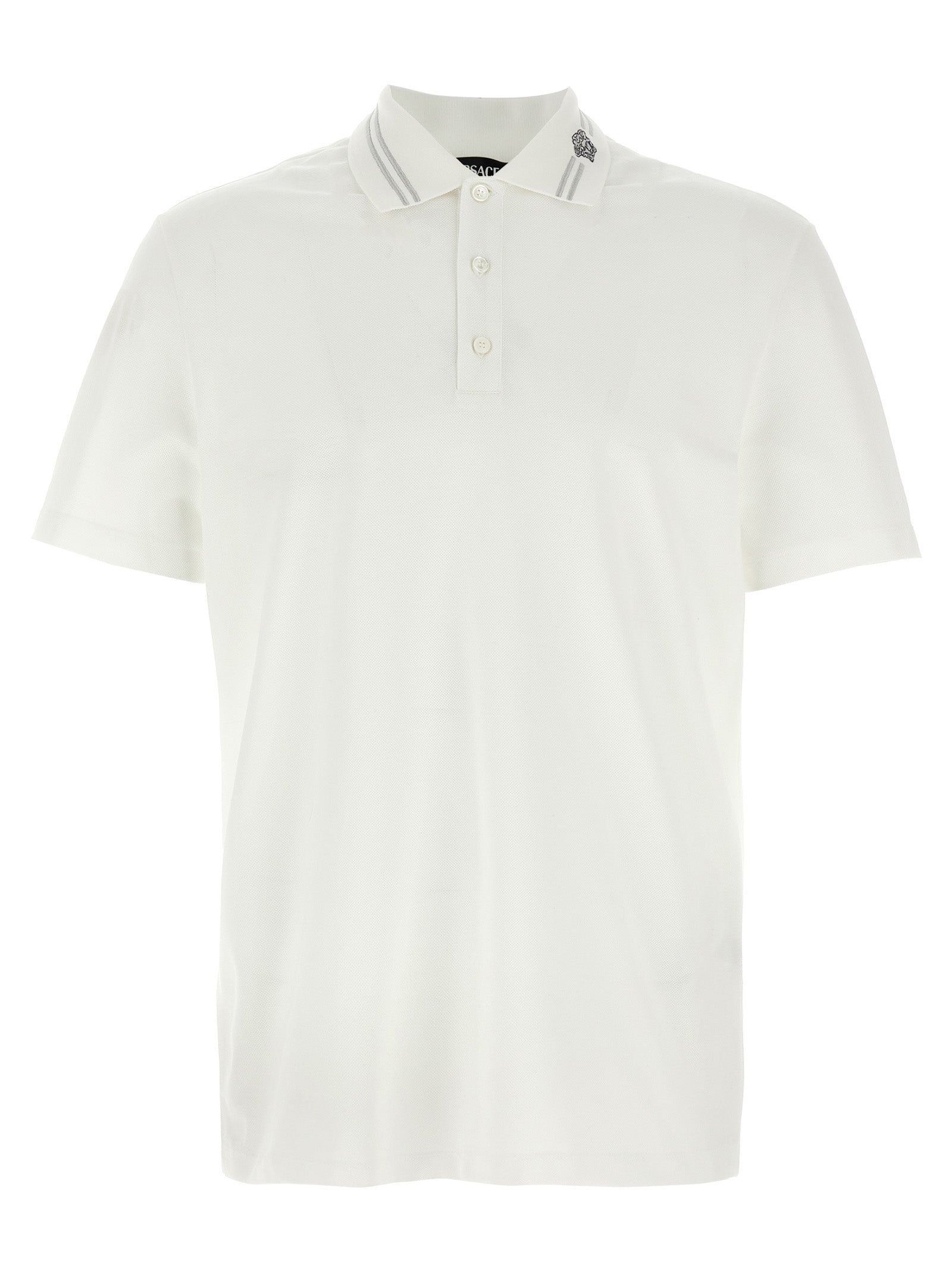 Versace Poloshirt aus weißer Baumwolle