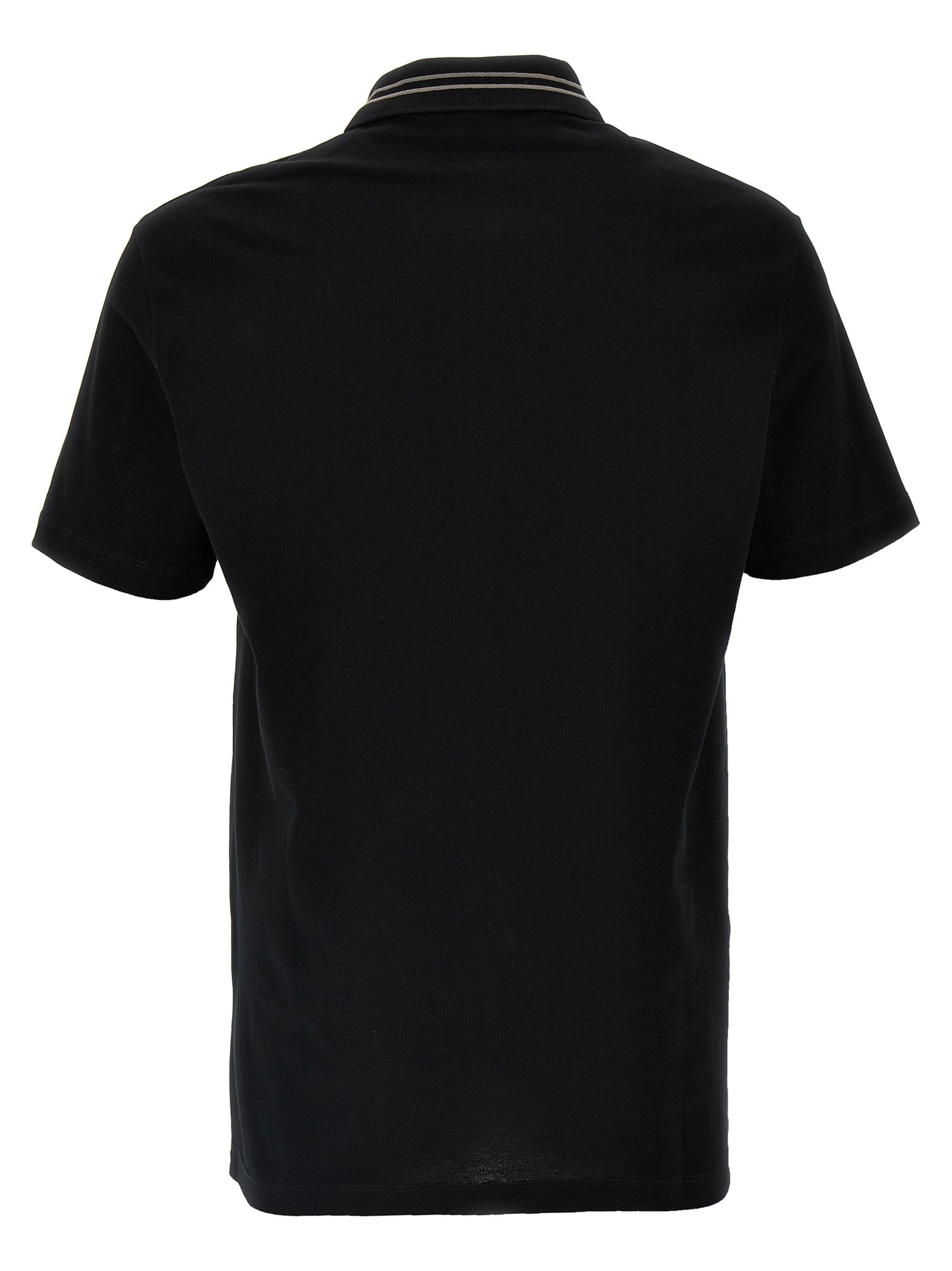 Versace Poloshirt aus schwarzer Baumwolle