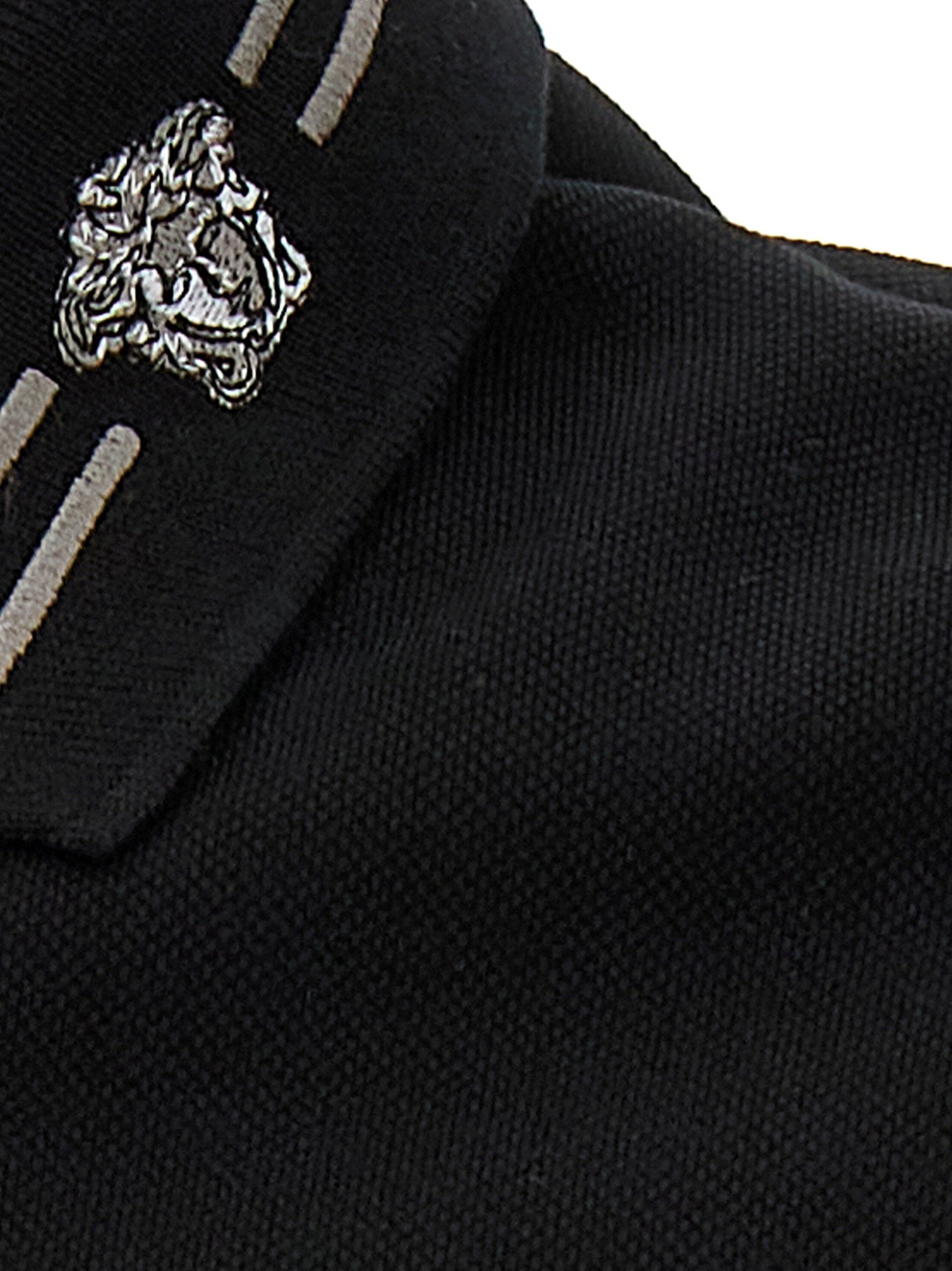 Versace Poloshirt aus schwarzer Baumwolle