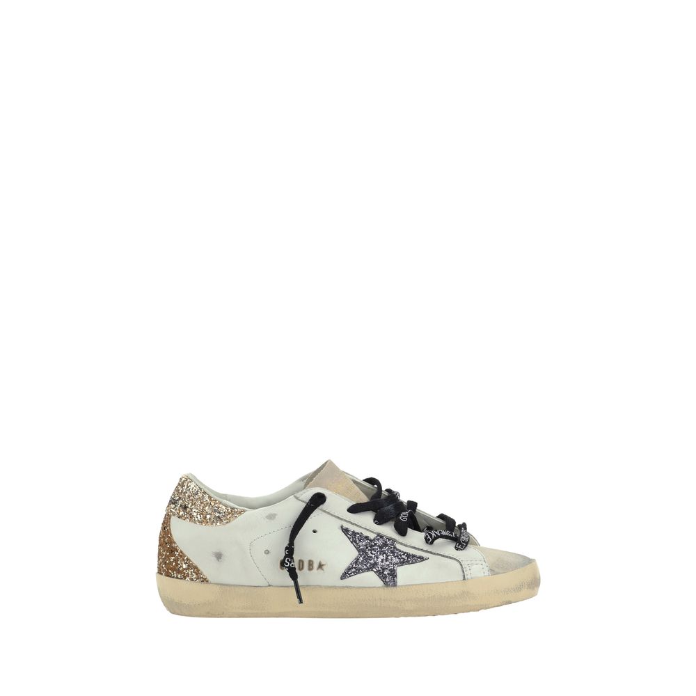 Golden Goose White Calf Leather Low Top Sneakers