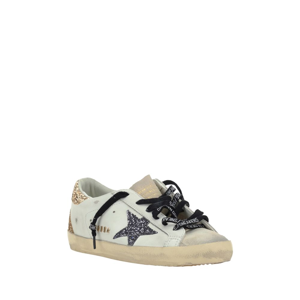 Golden Goose White Calf Leather Low Top Sneakers