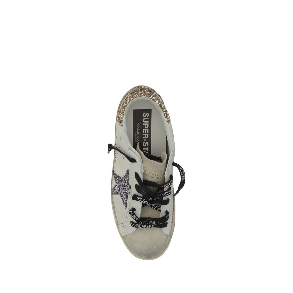 Golden Goose White Calf Leather Low Top Sneakers