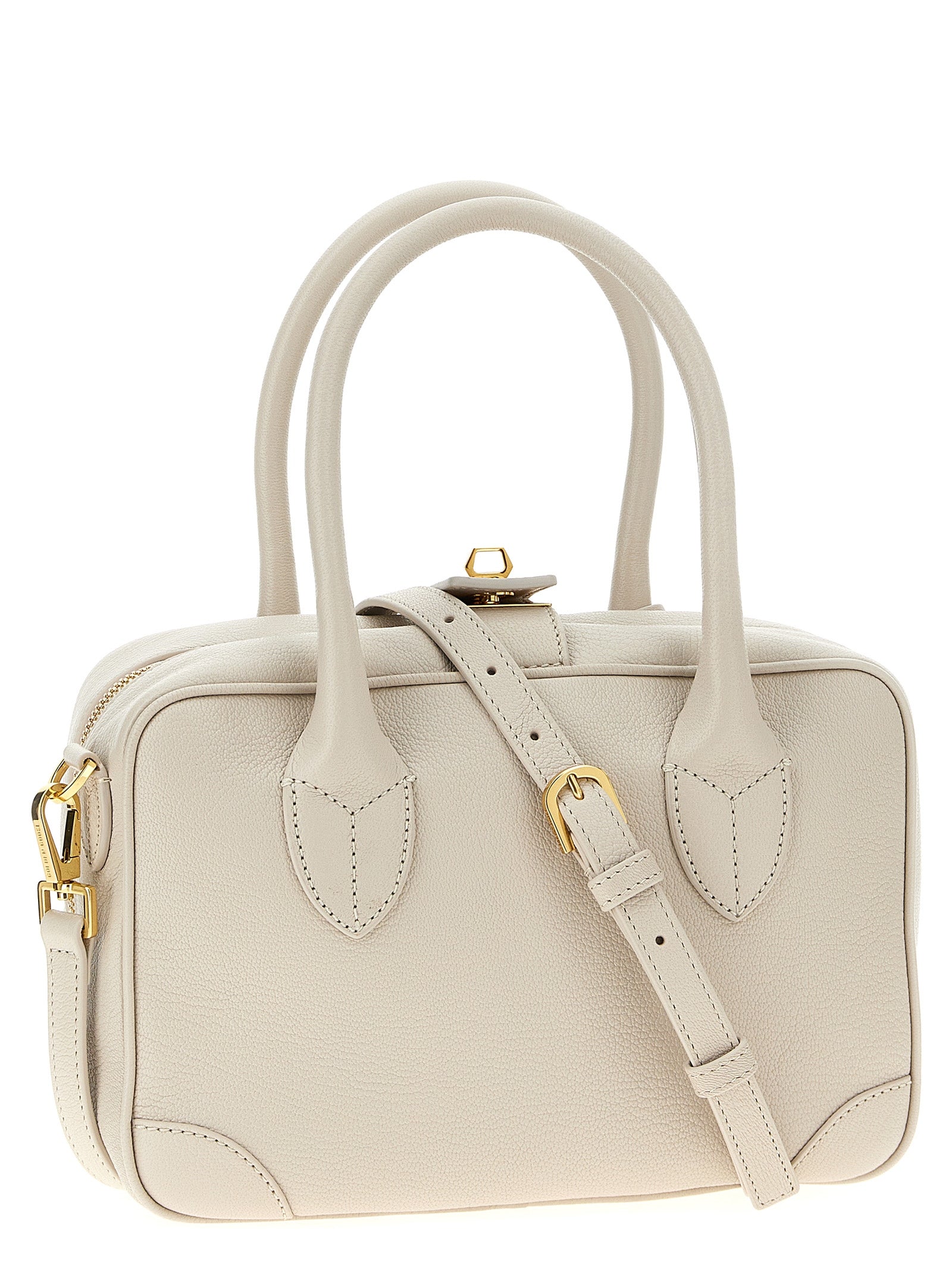 Golden Goose White Vita Handbag Leather