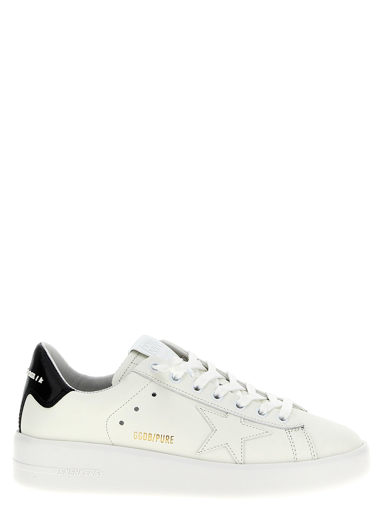 Golden Goose Black Pure Star Low Top Leather Sneakers