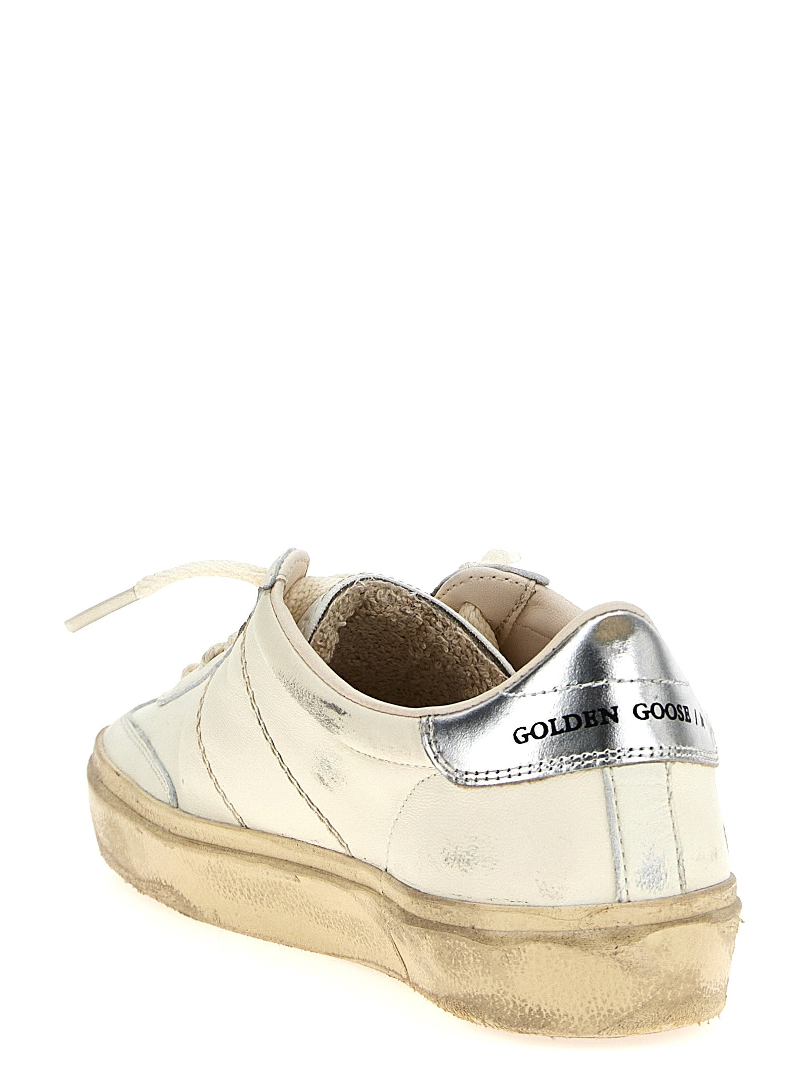 Golden Goose Silver Soul Star Low Top Lambskin Sneakers