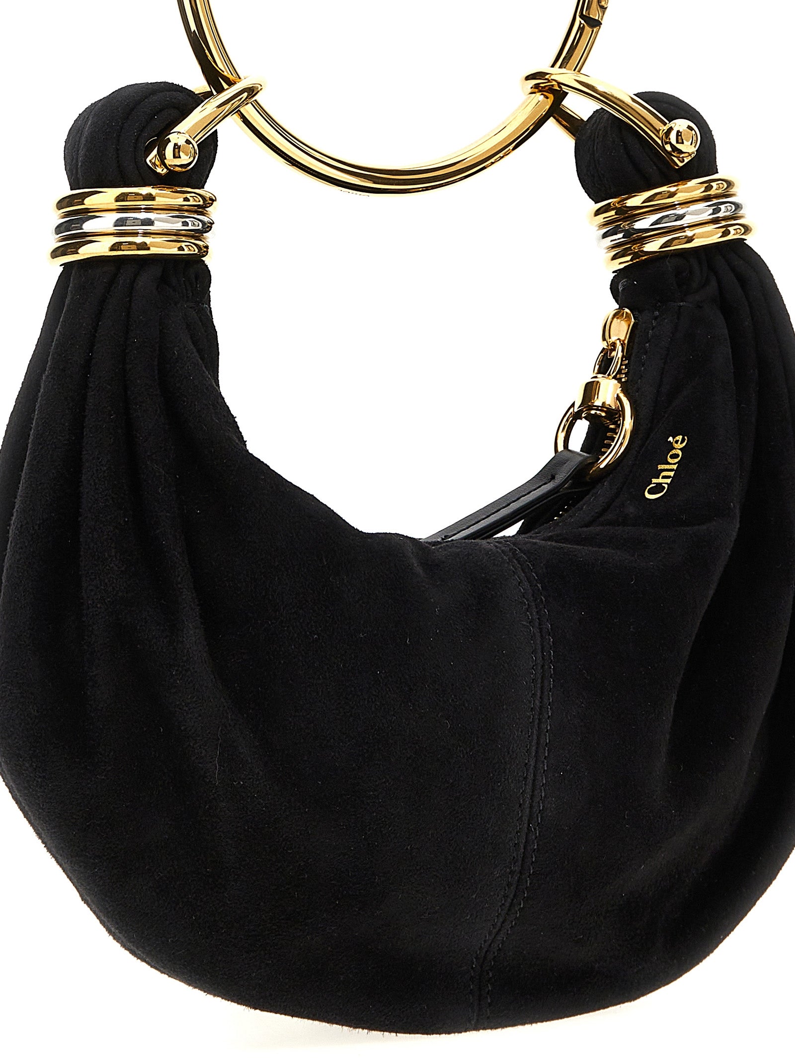 Chloé Black Bracelet Hobo Mini Leather Handbag