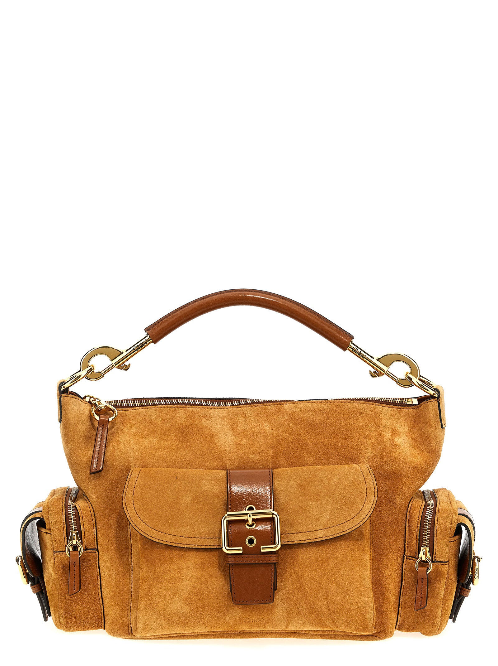 Chloé Brown Camera Bag Shoulder Bag Calf Leather