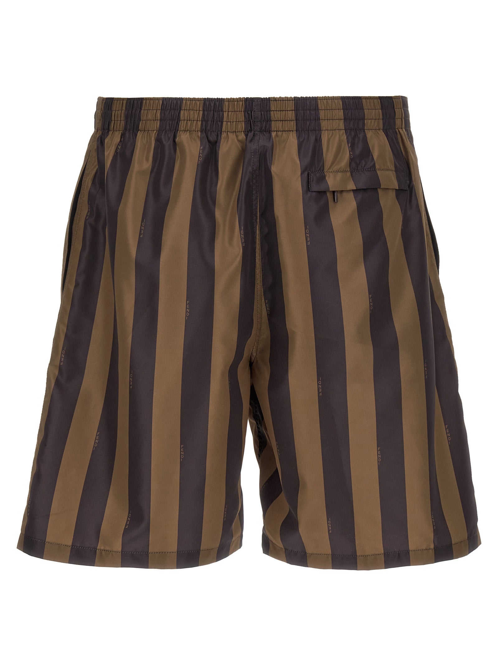 Fendi Brown Nylon Swim Shorts