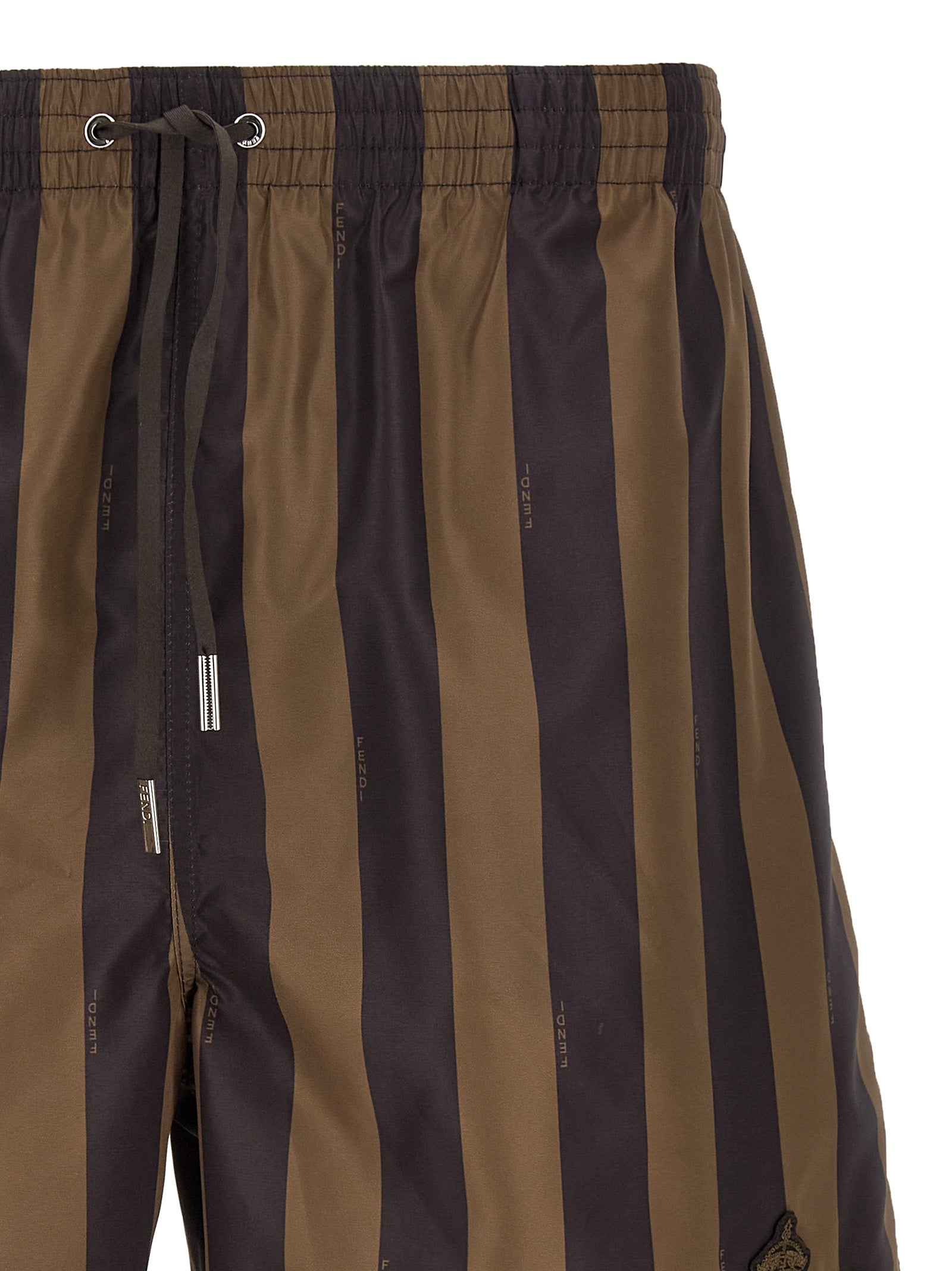 Fendi Brown Nylon Swim Shorts